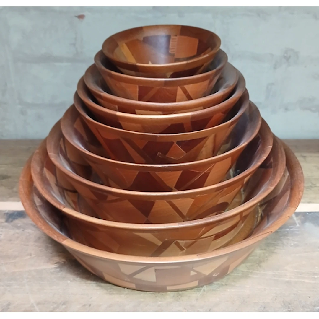 John Southworth Prescott (b1939), nine graduated parquetry b...