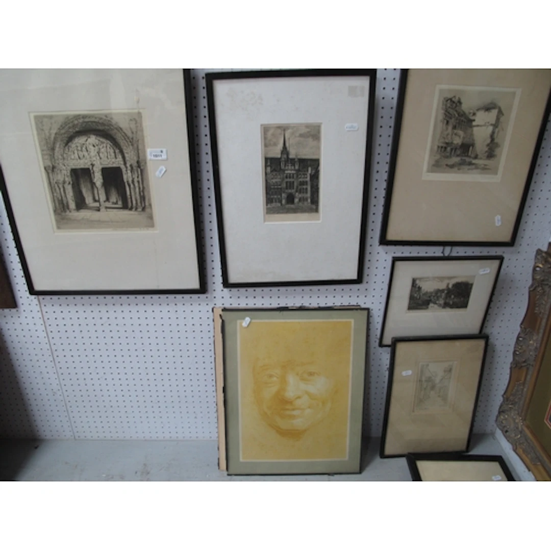Etchings - Charles. A. Barker, Marcel Schutte, Albany. E. Ho...