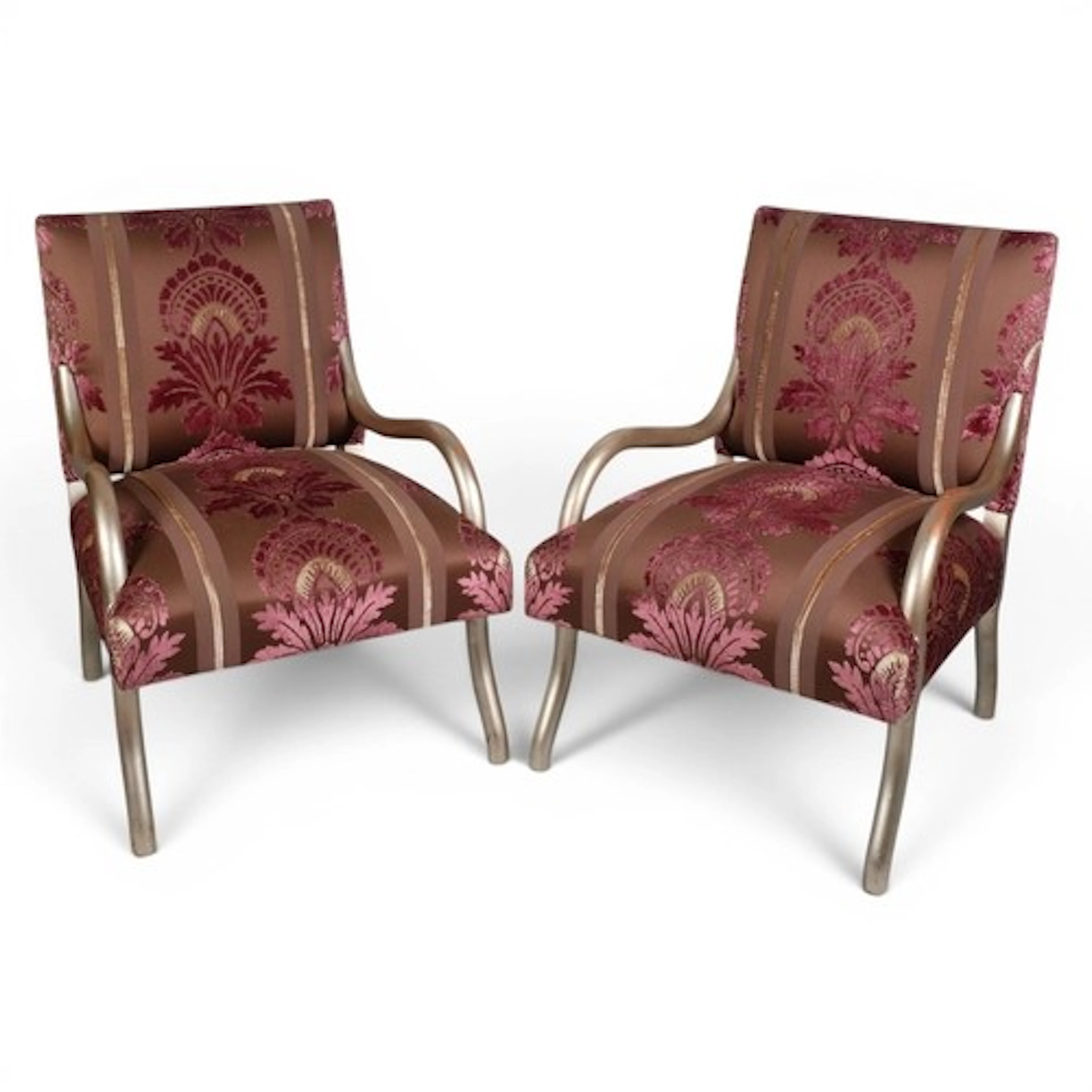 JEAN MICHEL FRANK, a pair of Art Deco Rockefeller lounge cha...