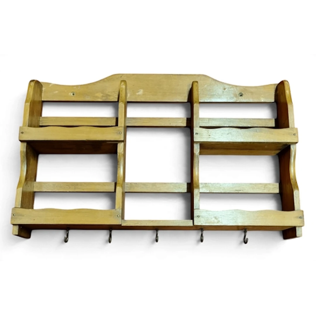 A good collection of Wooden Organisers,Trays and a wall moun...