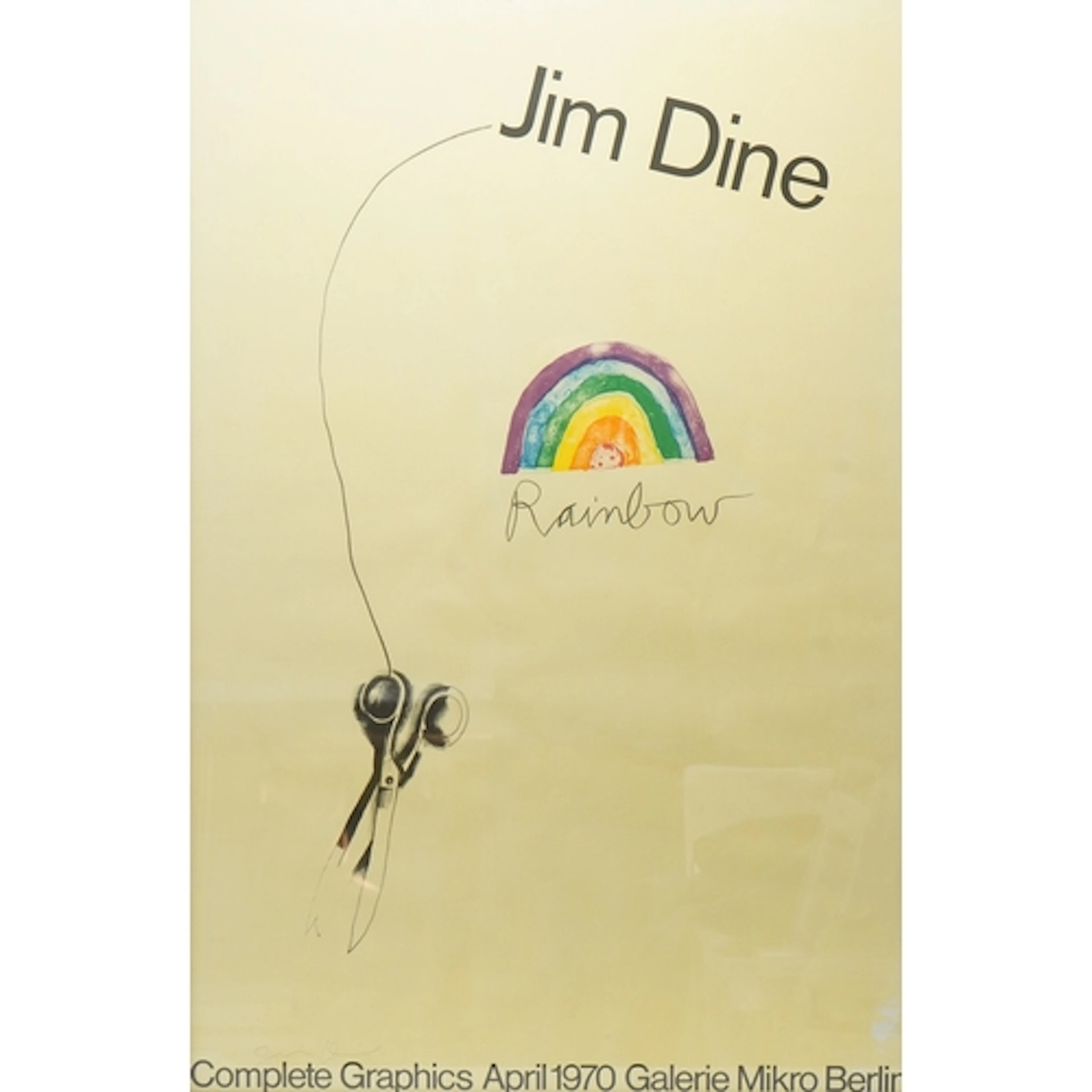 Jim Dine (American, b.1935), a signed framed poster, ‘Rainbo...