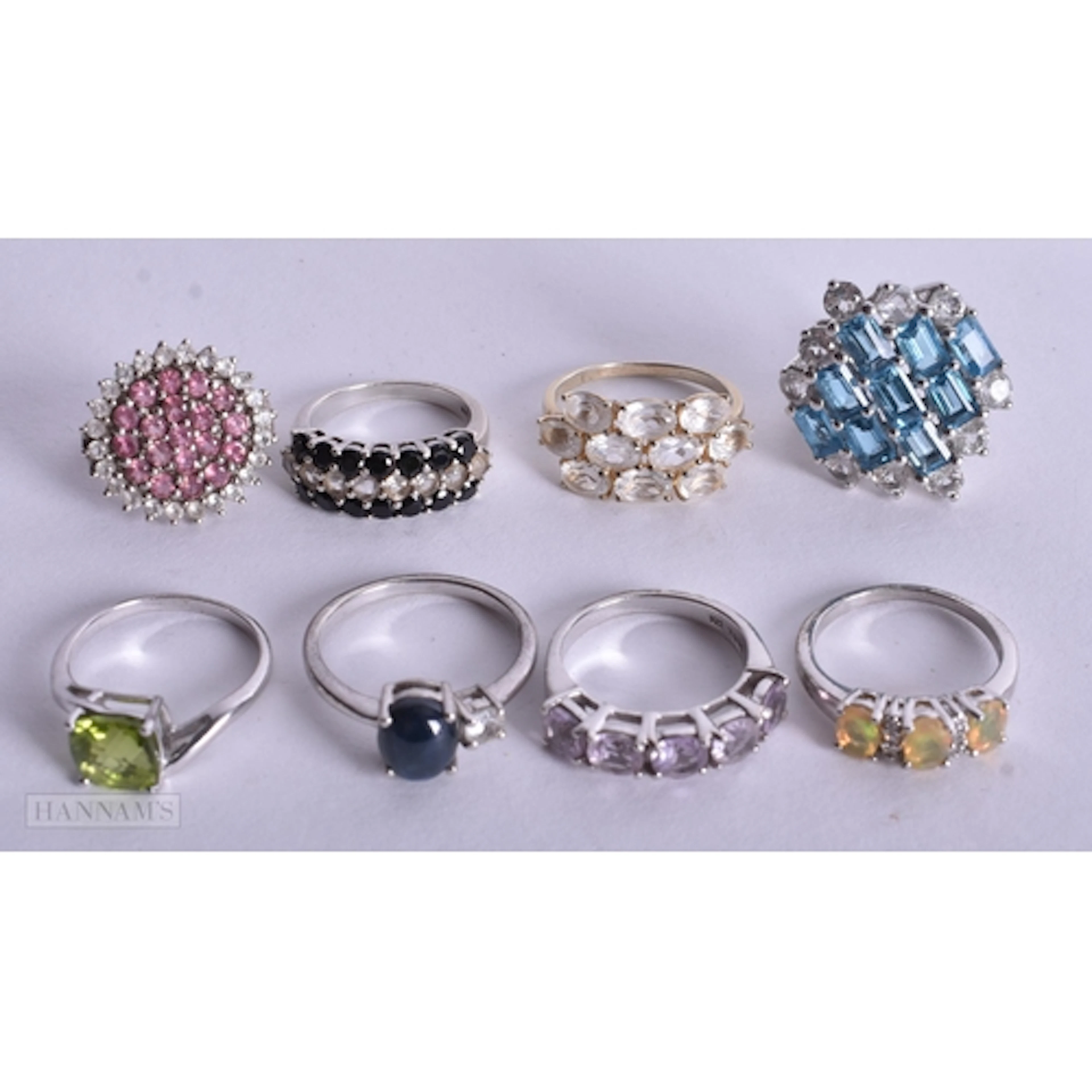 Collection of Sterling Silver TGGC & Gemporia Rings inc. Top...