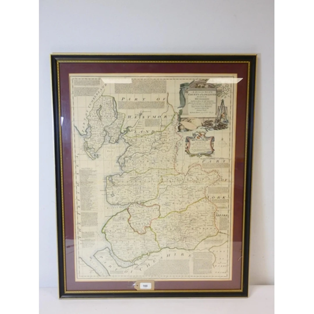 BOWEN EMANUEL. An Accurate Map of the County of Lancaster D...