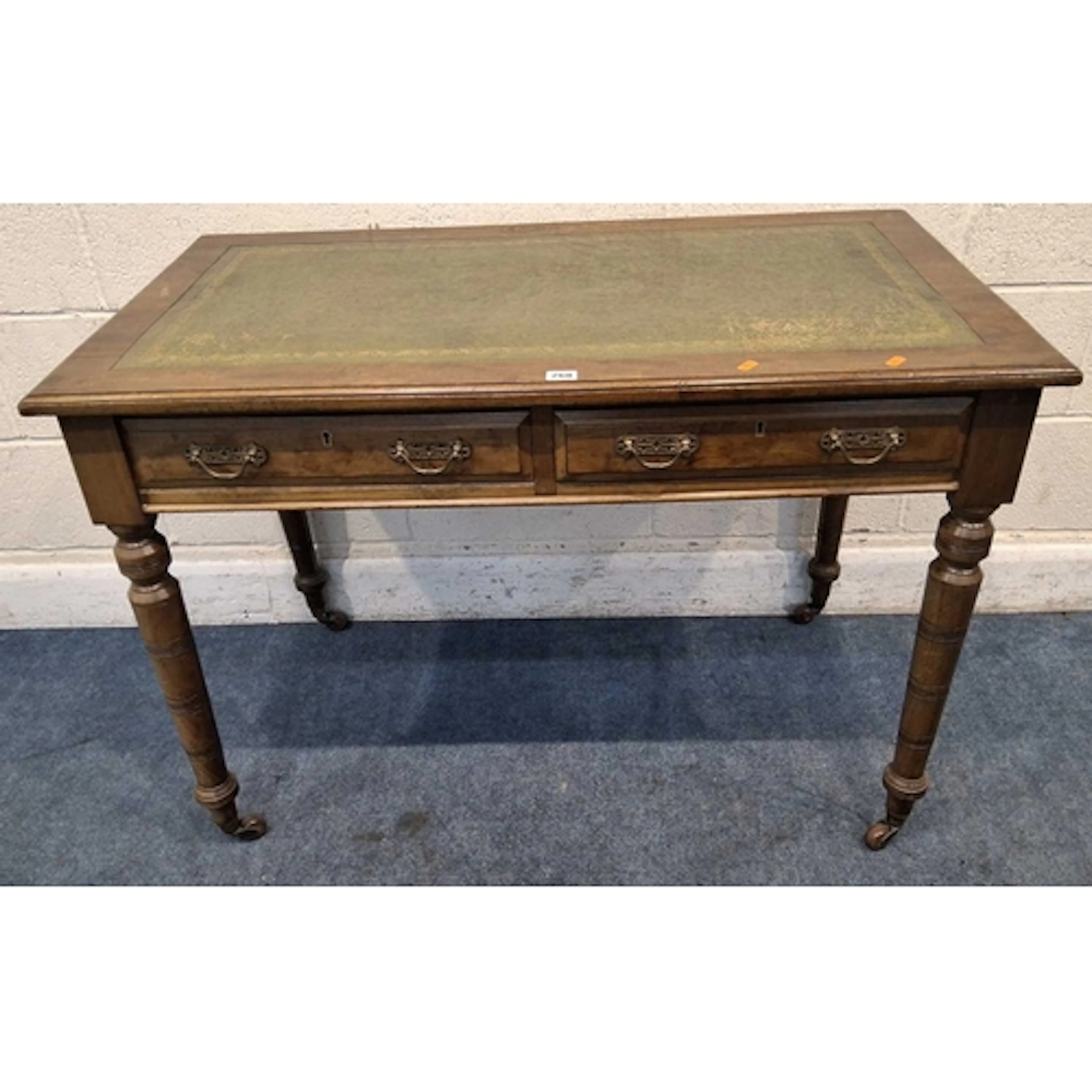 JAMES SHOOLBRED & CO, AN EDWARDIAN WALNUT WRITING DESK, ...