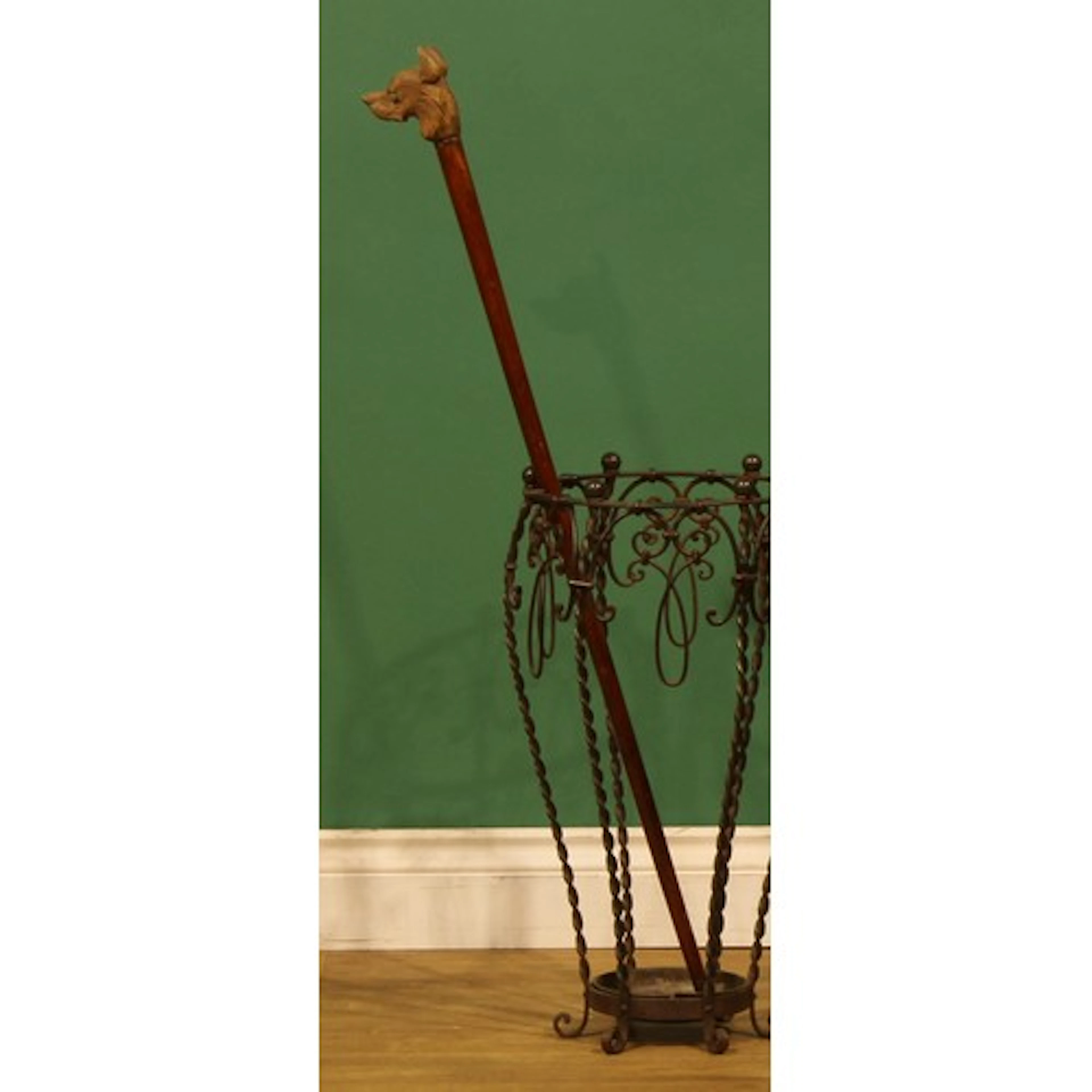 An early 20th century Black Forest type novelty walking cane...