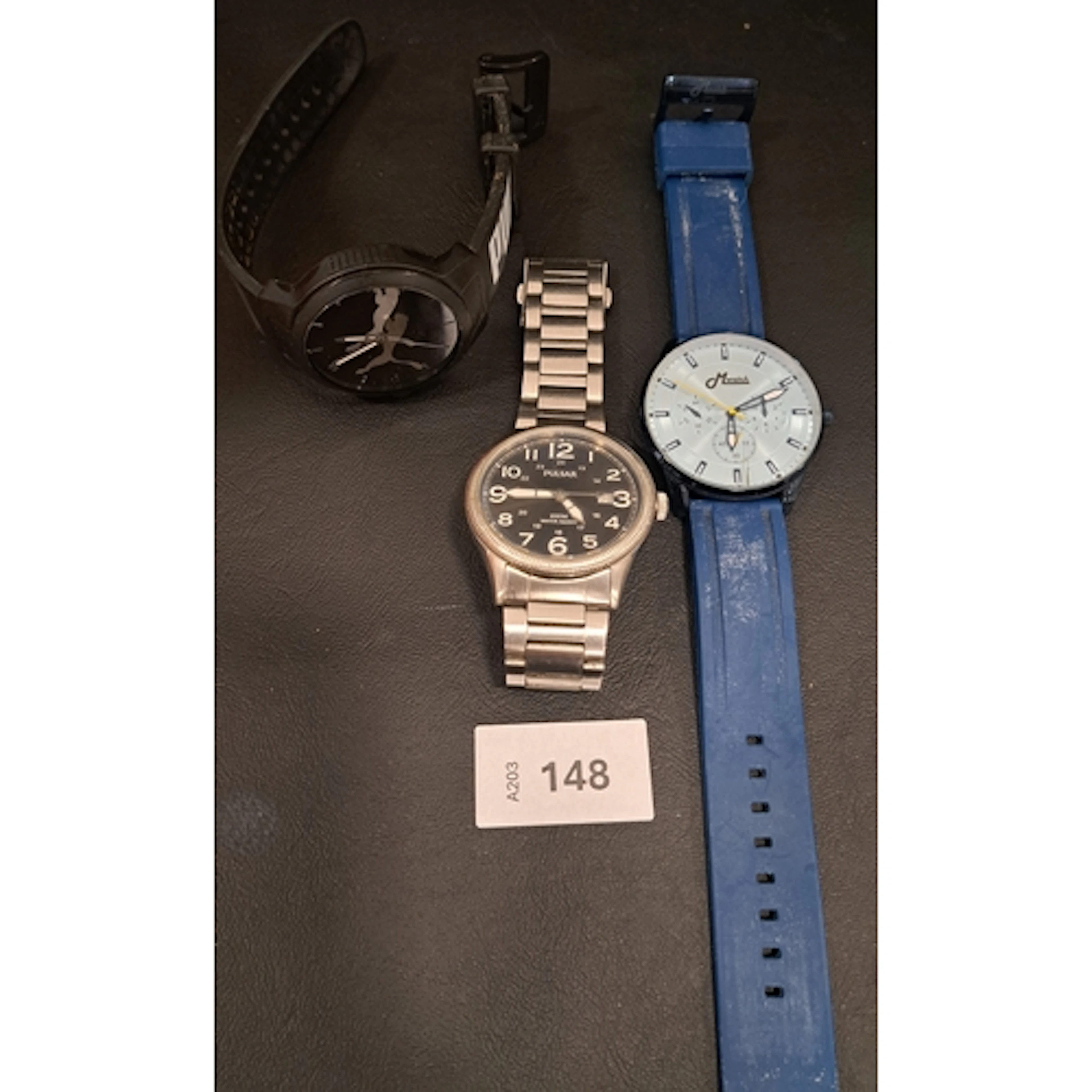 THREE WRISTWATCHES including Pulsar, model VJ42-X080 (workin...