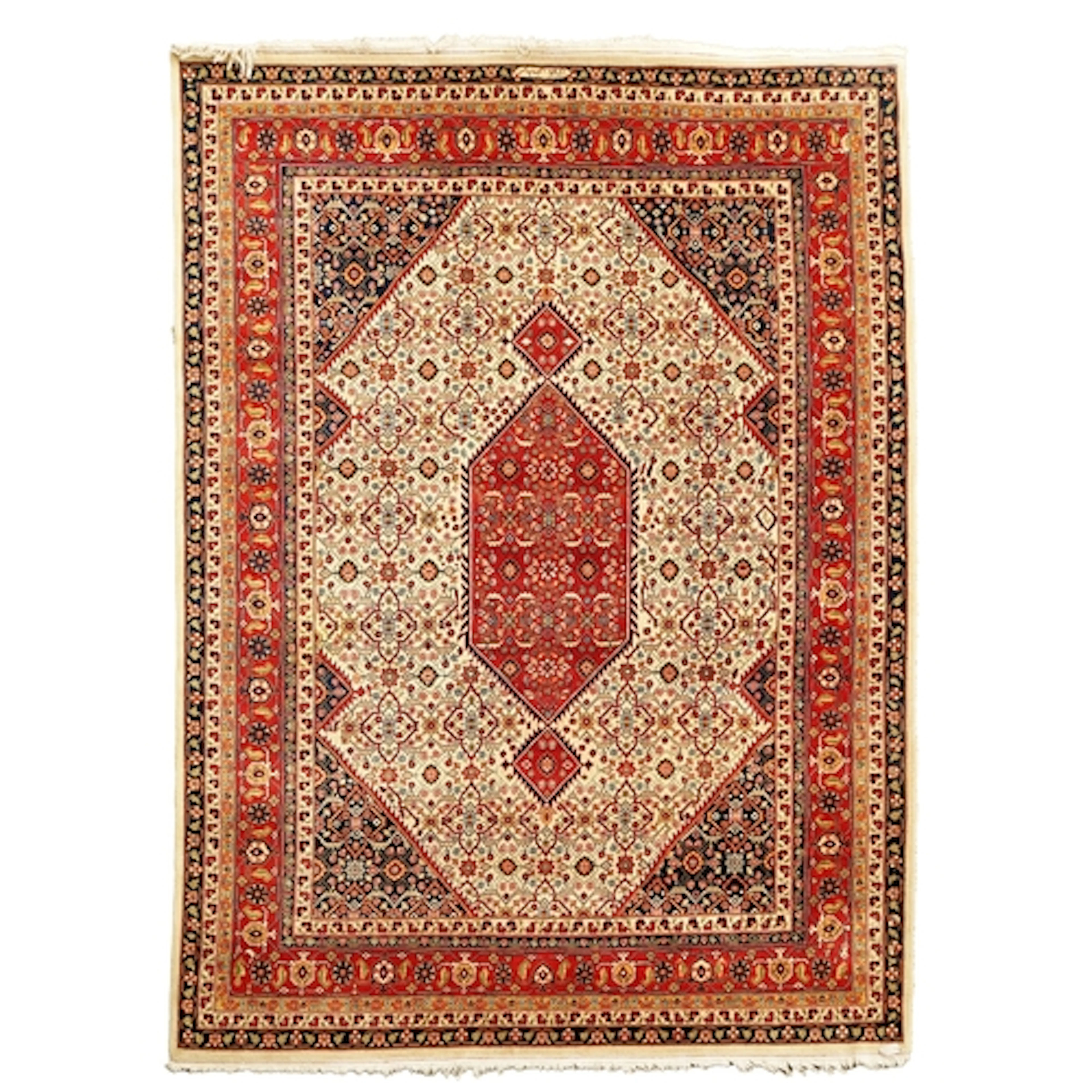 A Bidjar carpet, mid-20th century, with elongated hexagonal ...