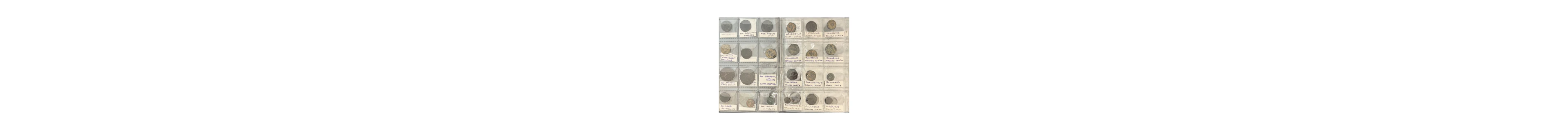 A coin album containing 74 Roman bronze coins, noted Valenti...