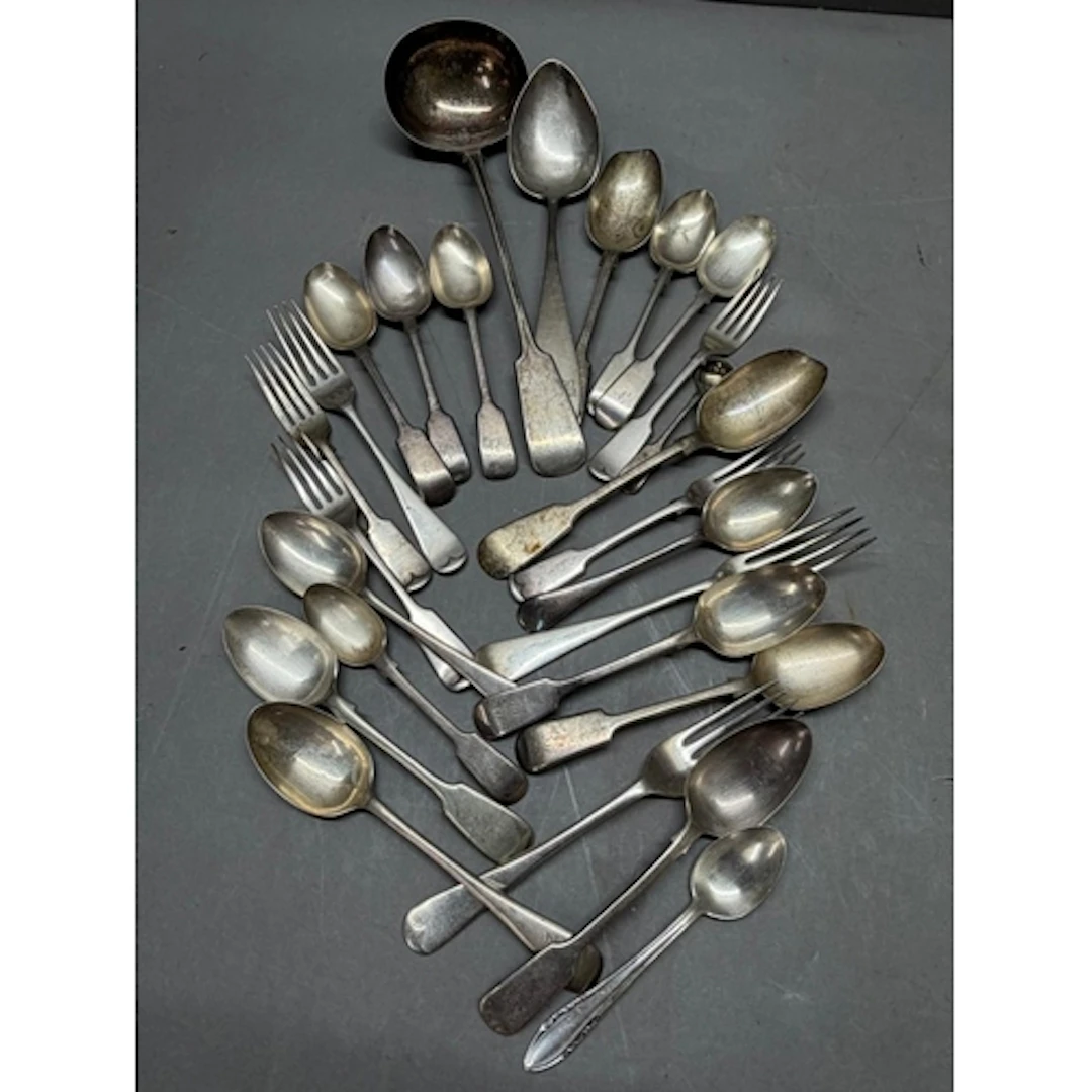 A selection of EPNS and silver-plated flatware, both Contine...