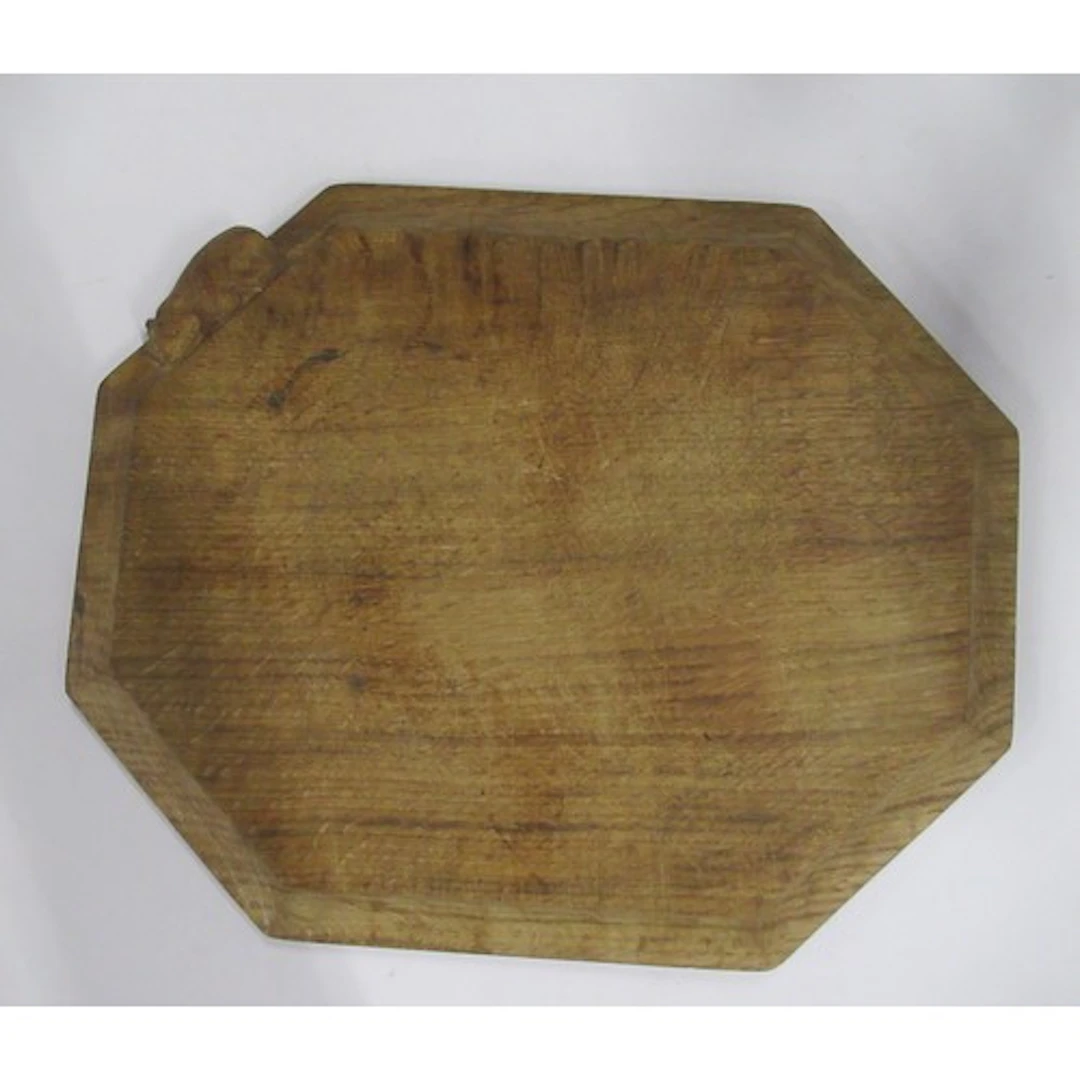 A Robert "Mouseman" Thompson of Kilburn elongated oak octago...
