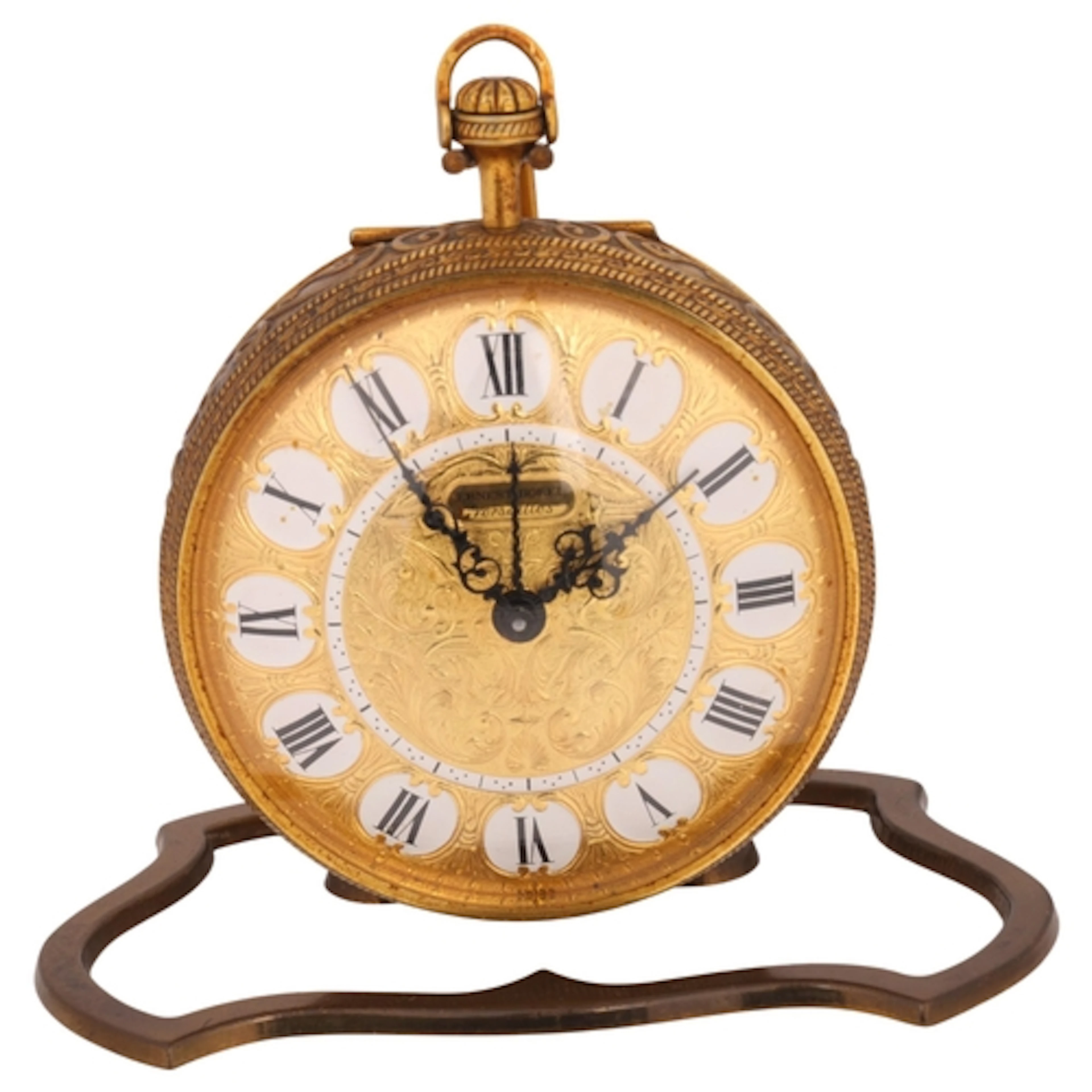 ERNEST BOREL - an Antique gilt-brass 8-day 'Pocket Watch' Ve...