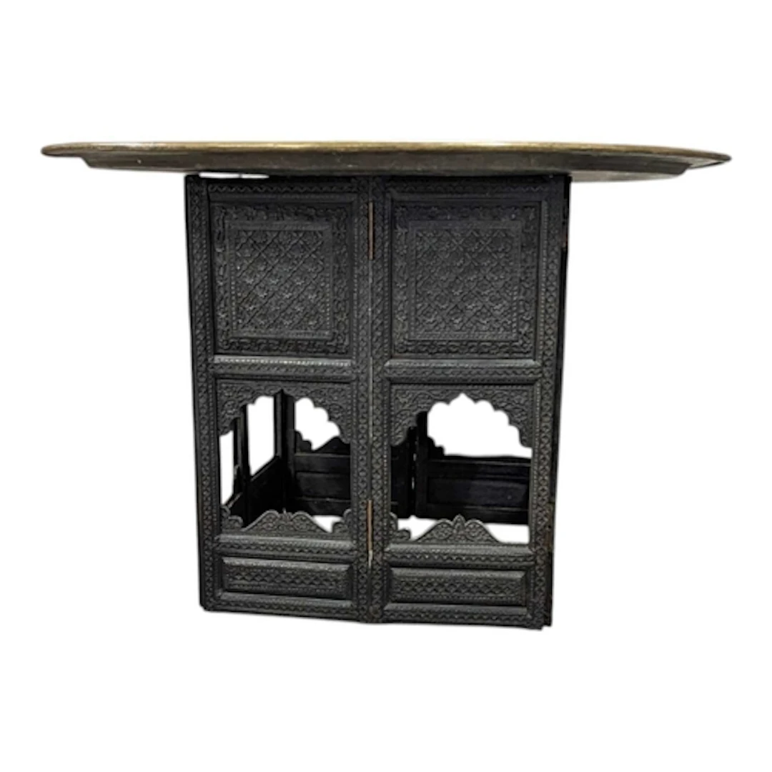 An early 20th century benares Anglo Indian occasional foldin...