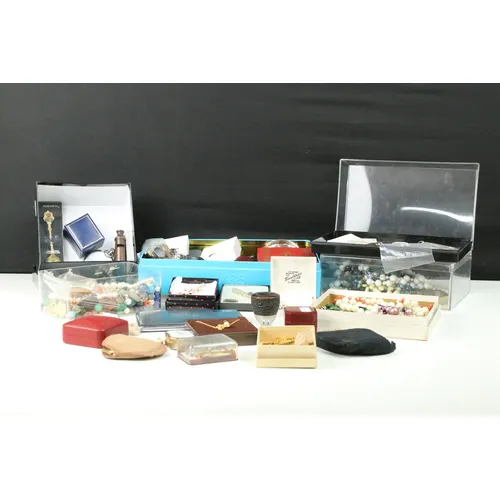 Collection of mixed collectables and costume jewellery to in...