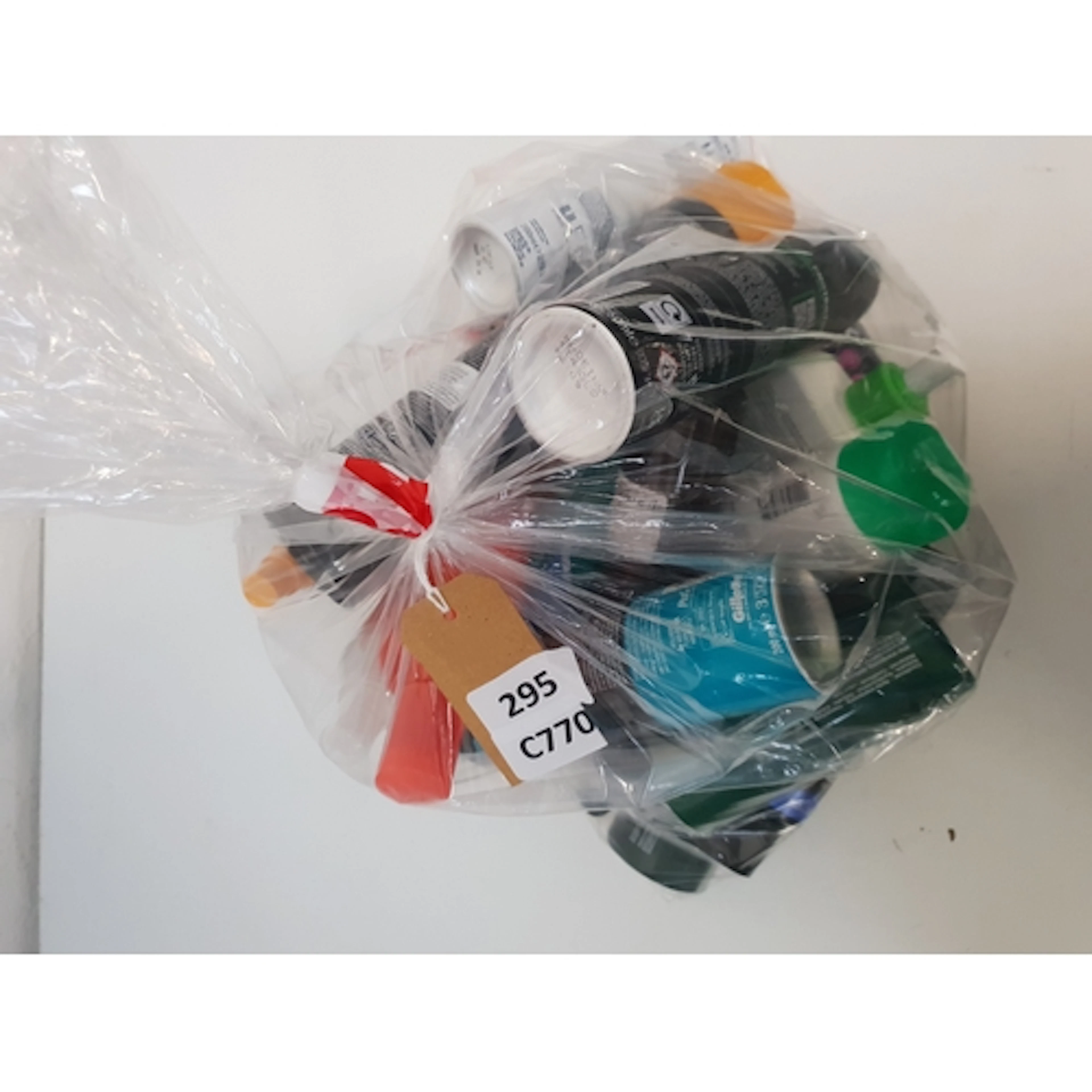 ONE BAG OF USED COSMETICS Including V05, Gilette, Lynx and ...