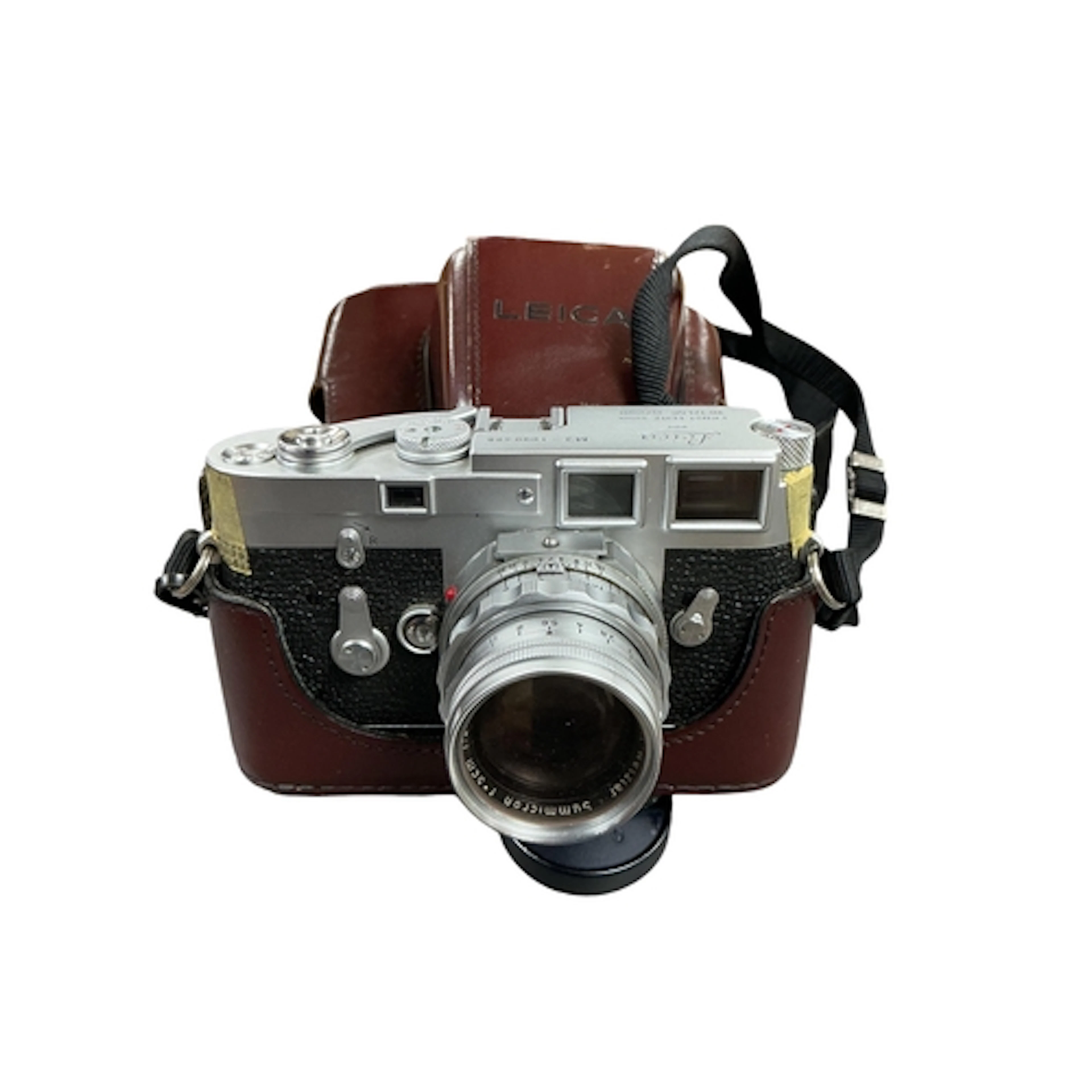 A 1960s Leica M3 rangefinder camera in its original leather ...