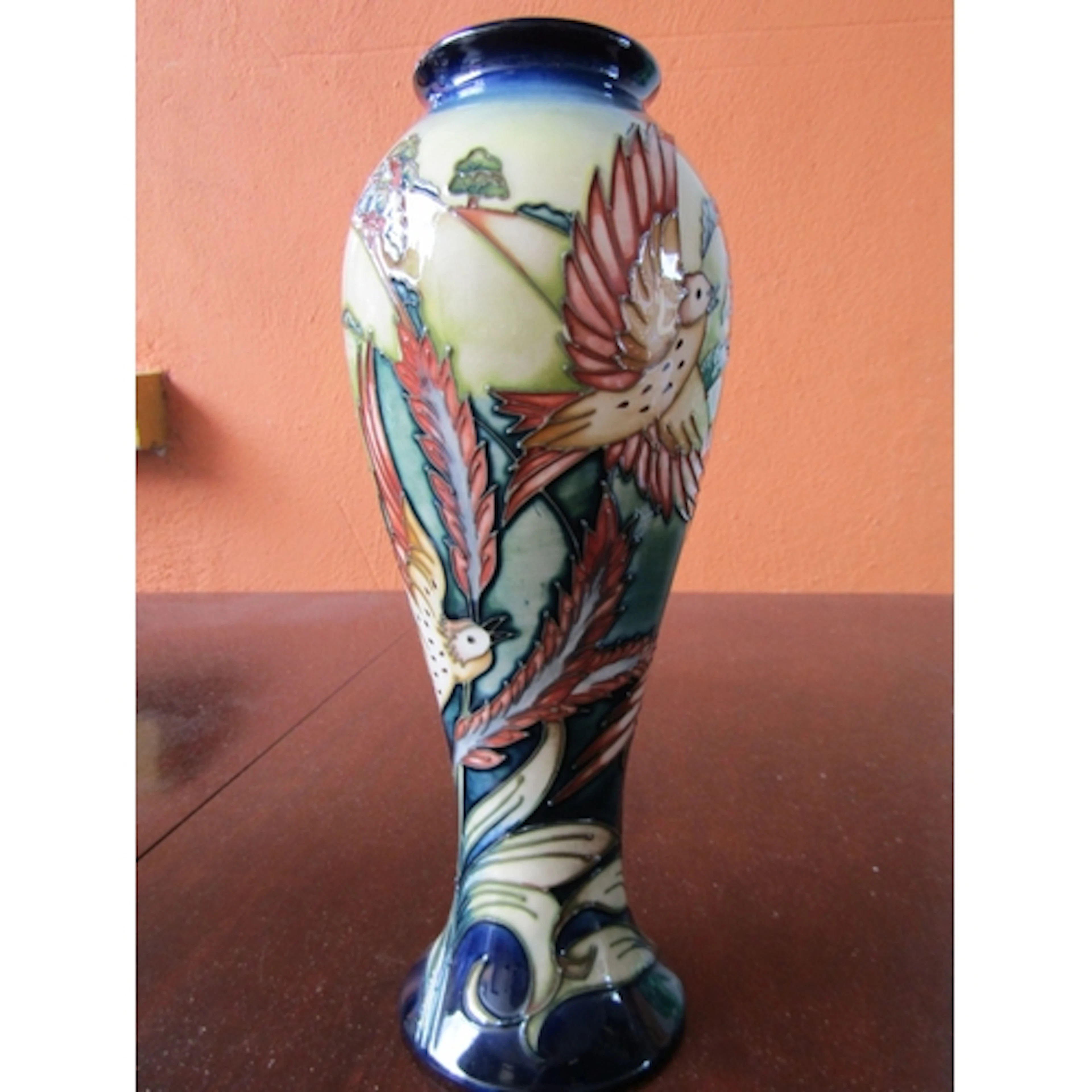 Moorcroft Vase Shaped Form Approximately 14 Inches High