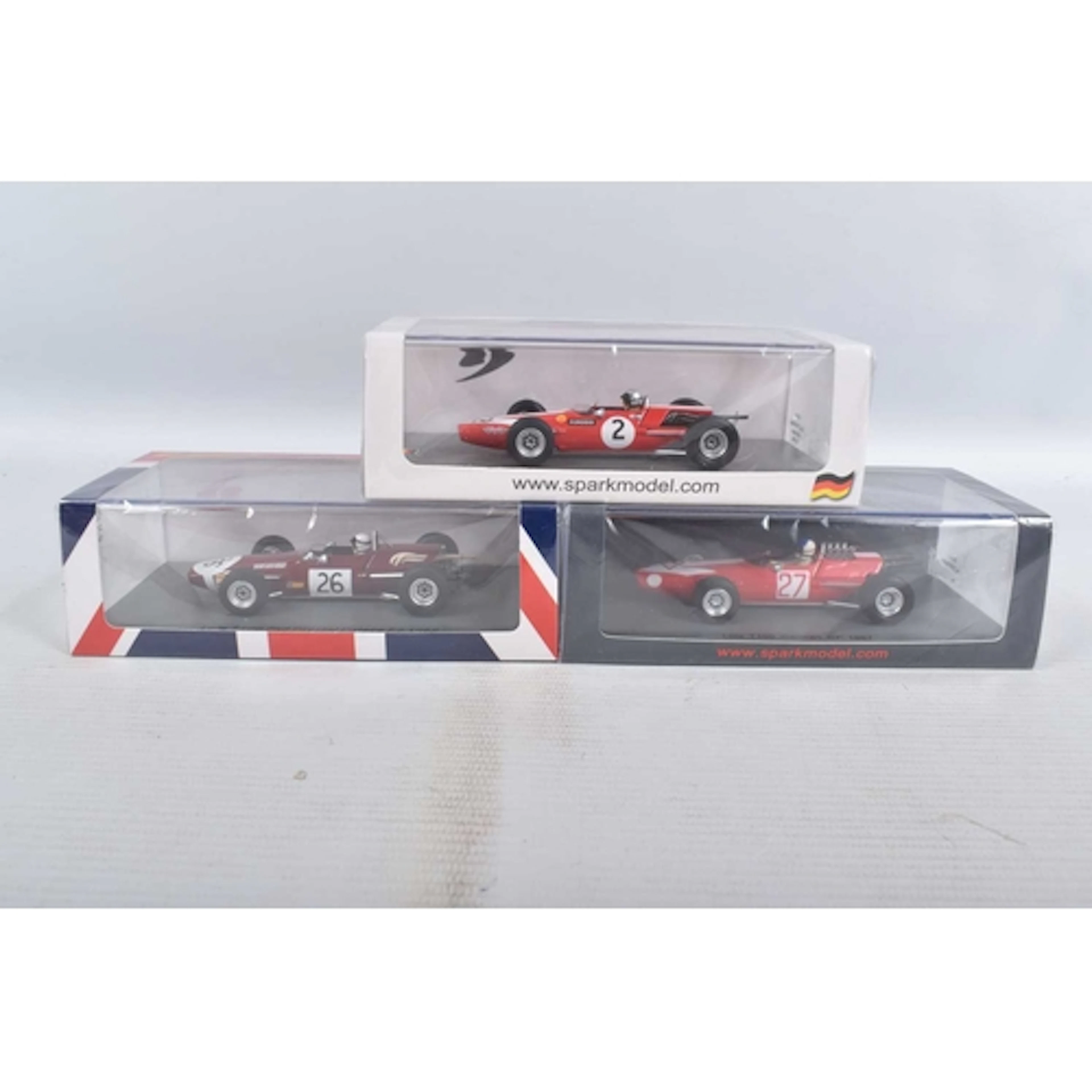 THREE BOXED AND SEALED SPARK 1:43 DIECAST MODEL VEHICLES, to...