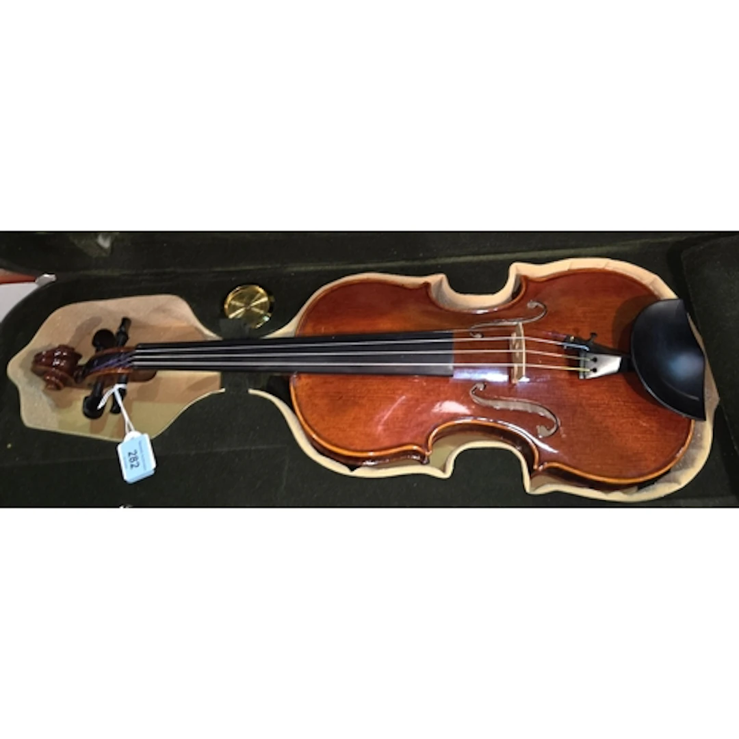 A modern VIOLIN, label reads Simeon Colorado Englemann, Spru...