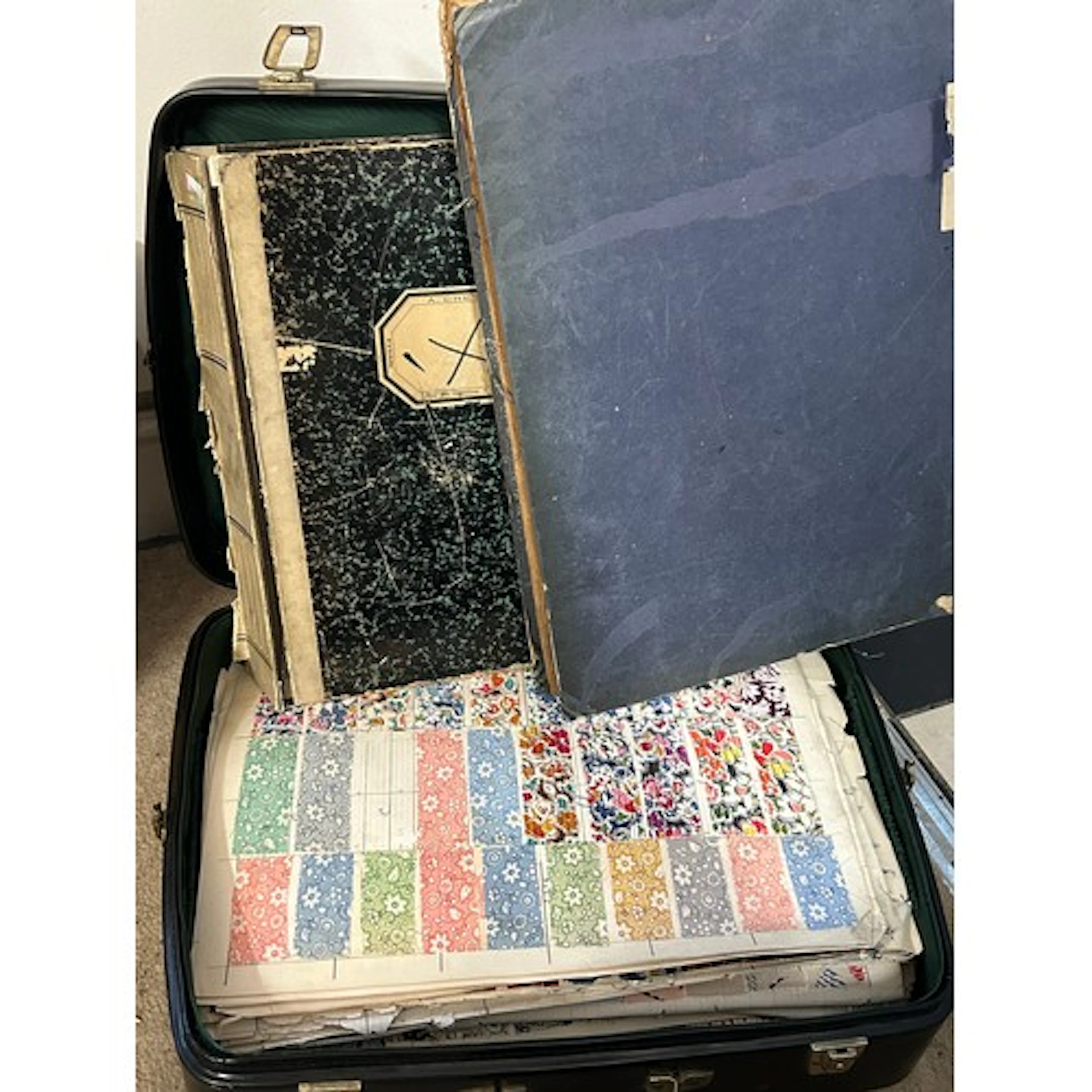 Three Antique fabric sample books: the first a C1908 French ...