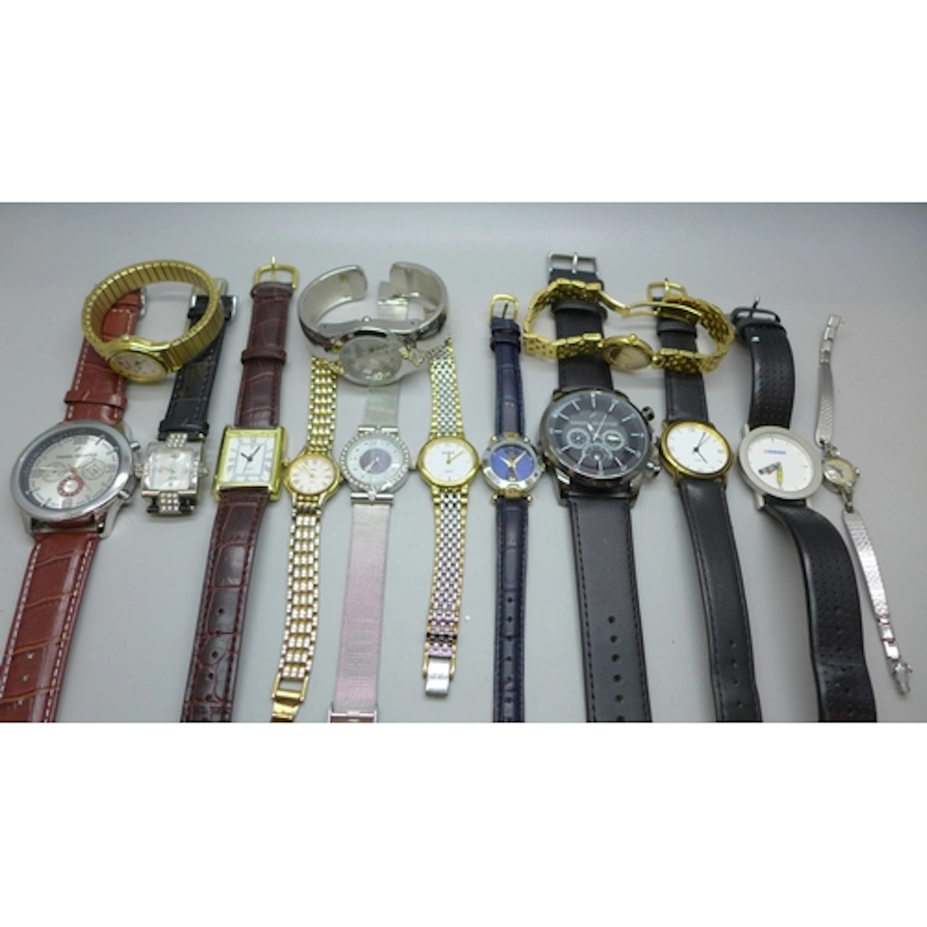 A collection of wristwatches including a lady's gold plated ...