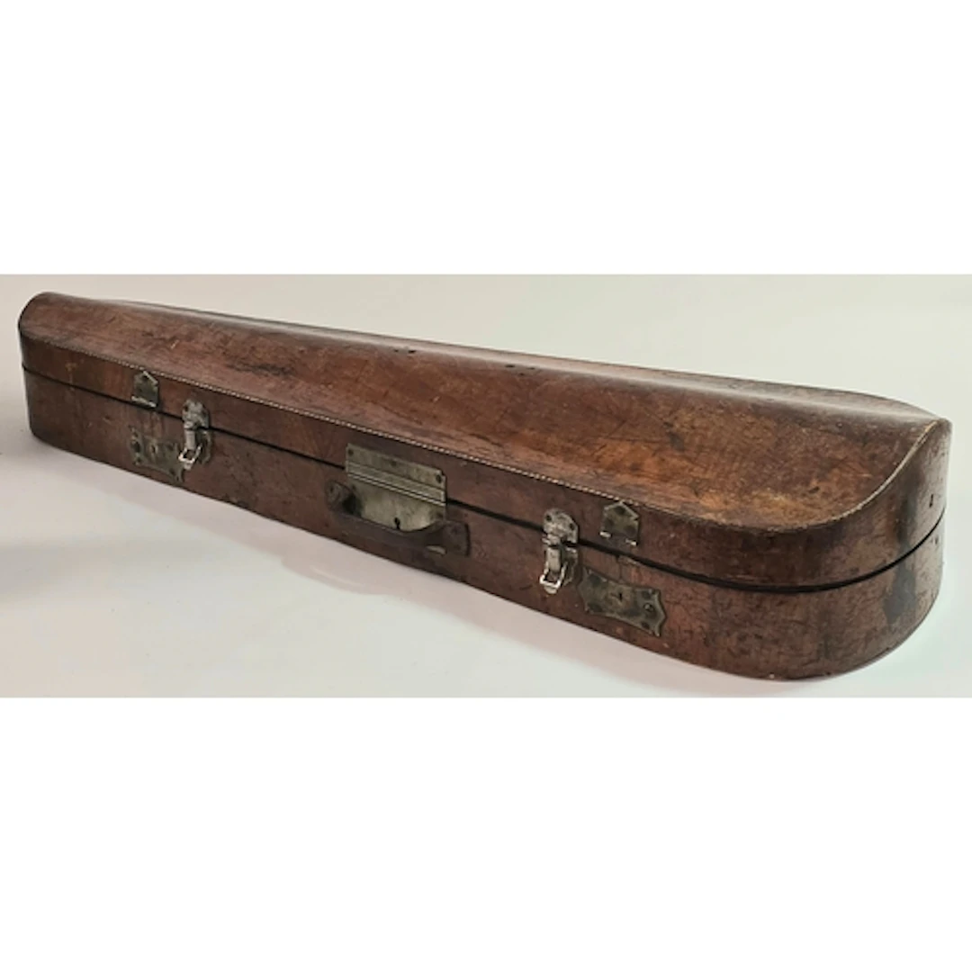 Antique Victorian quality wooden full size fitted violin cas...