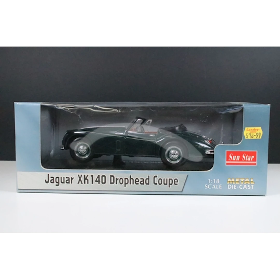 Boxed 1/18 Sun Star Jaguar XK140 Drophead Coupe diecast mode...