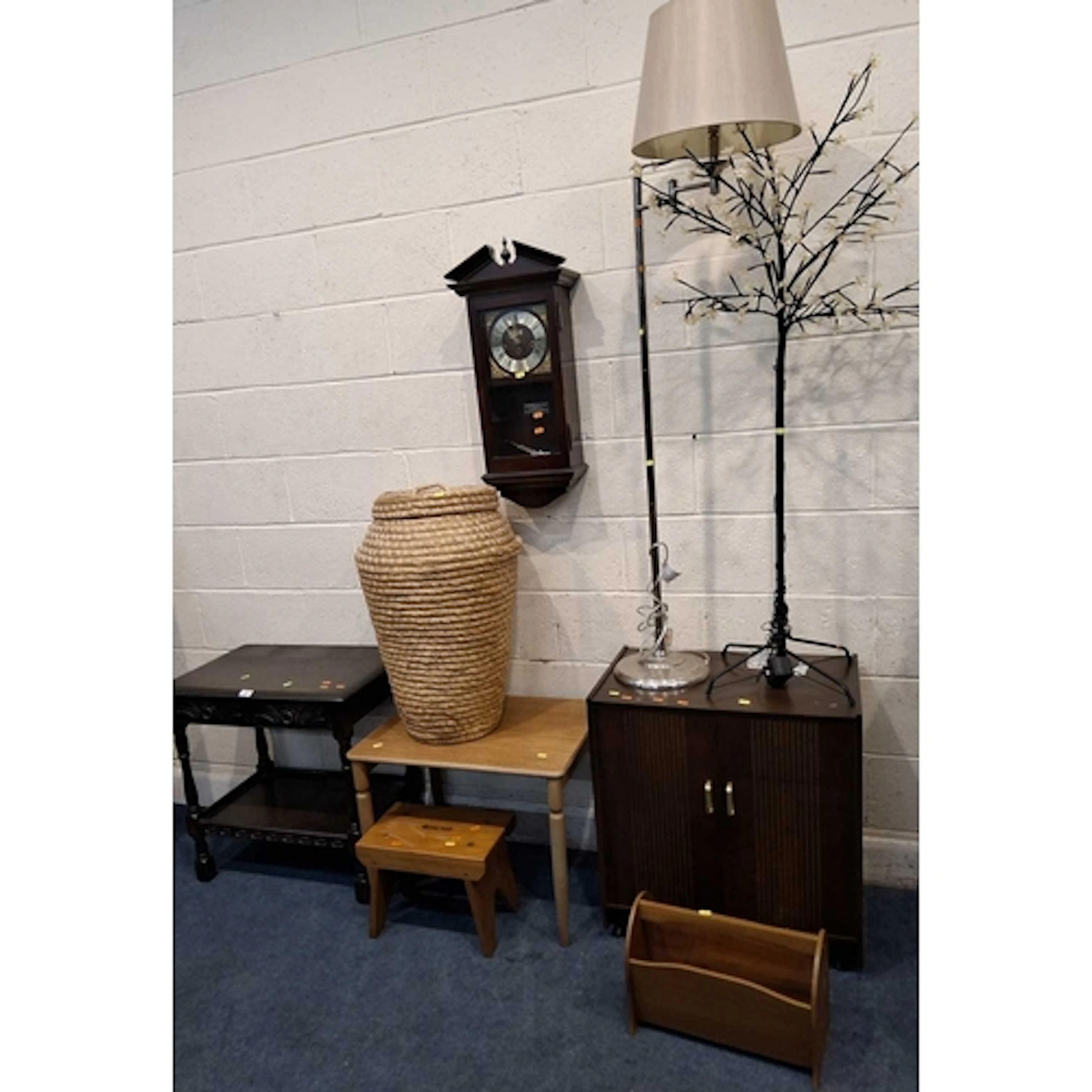 A SELECTION OF OCCASIONAL FURNITURE, to include an oak side ...