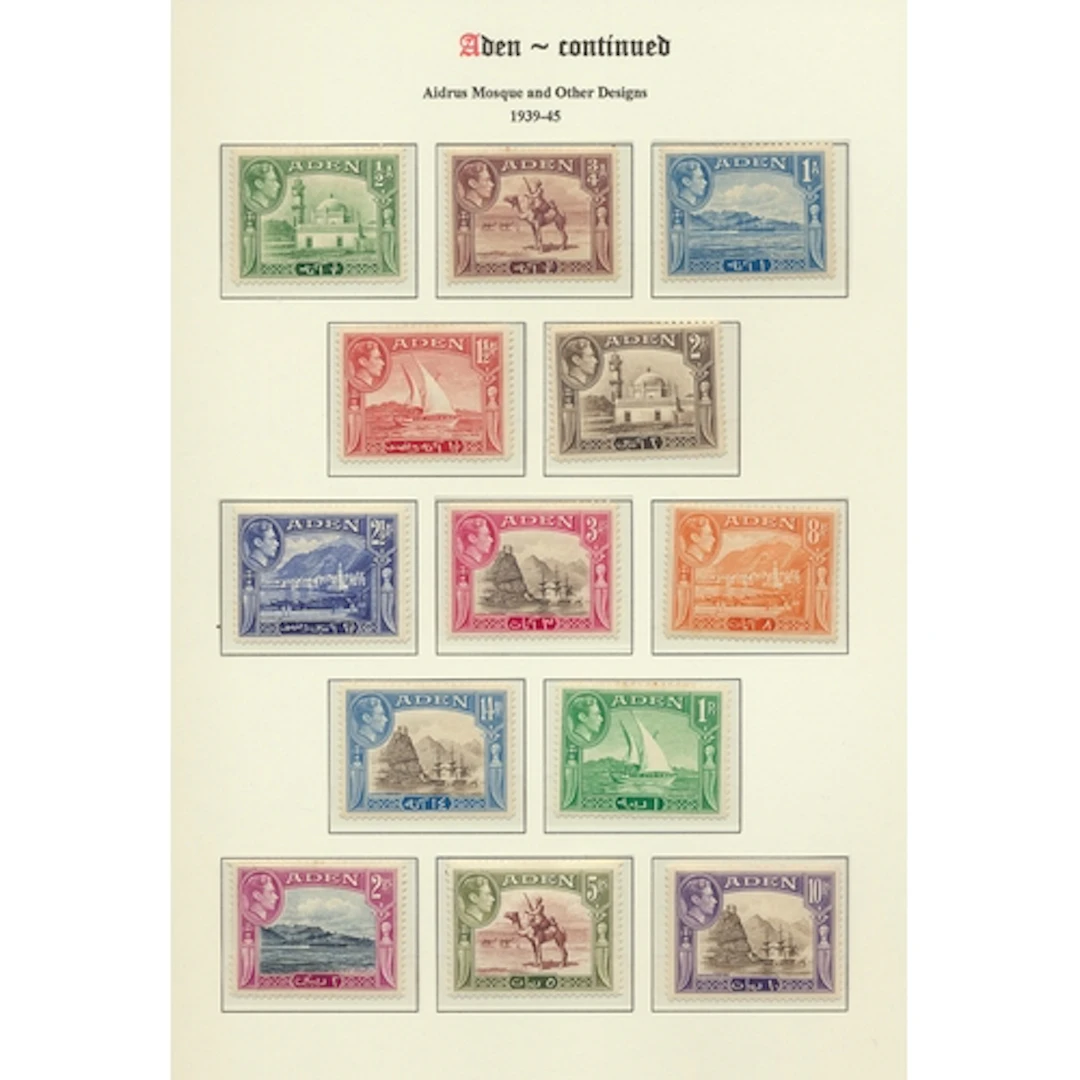 Aden. A mint KGVI collection on Lighthouse album leaves incl...