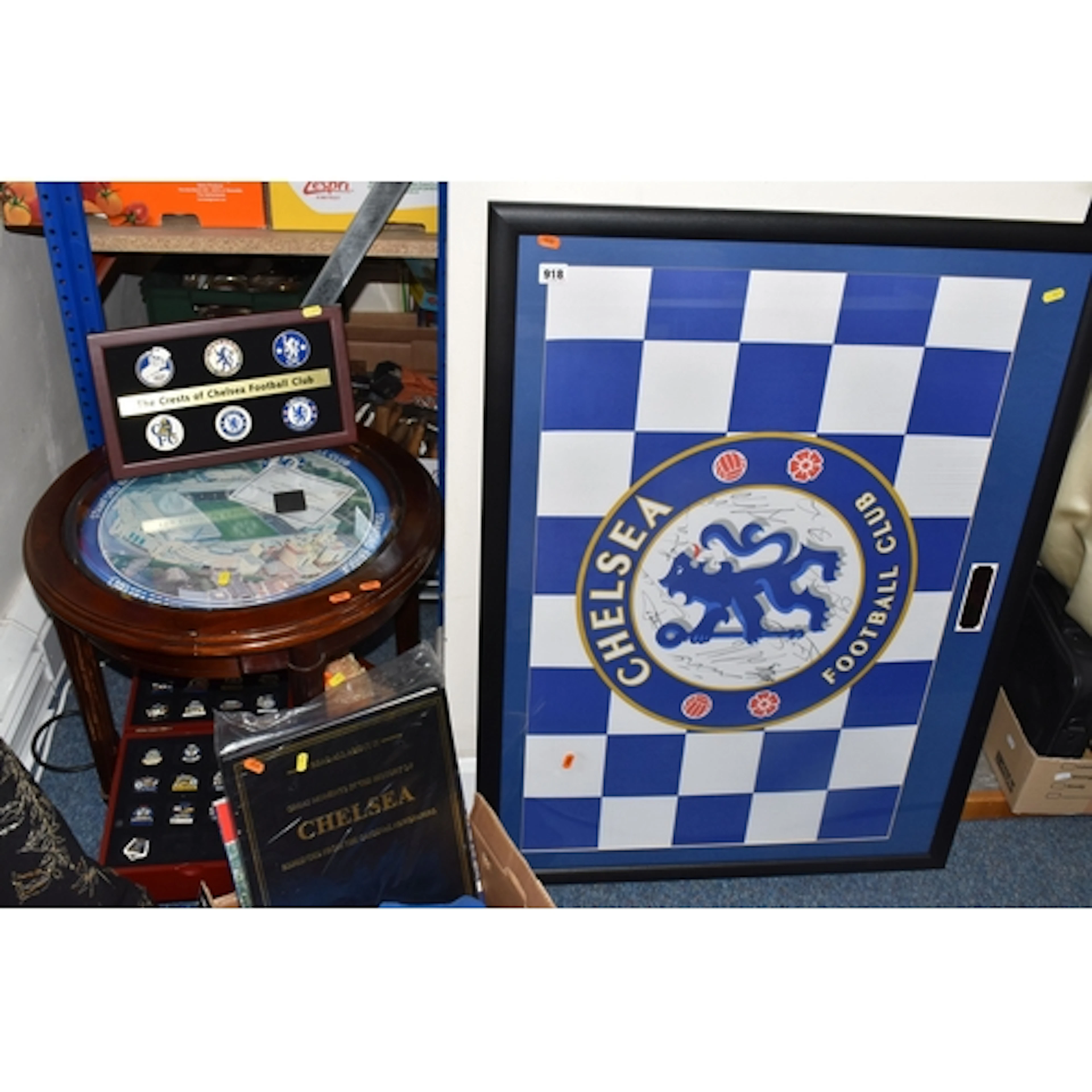 ONE BOX AND LOOSE CHELSEA FOOTBALL CLUB RELATED ITEMS, to in...