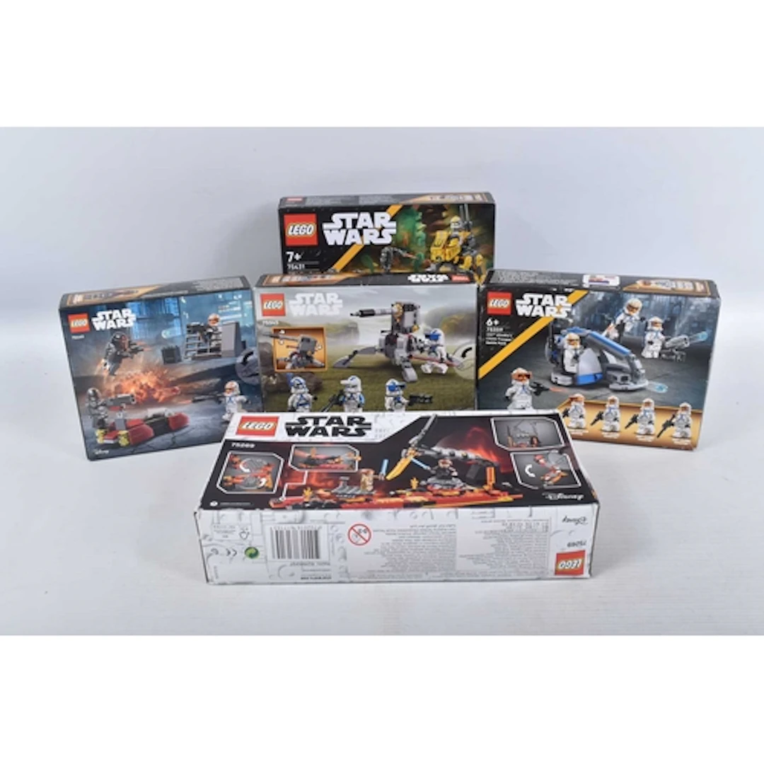 FIVE BOXED SEALED STAR WARS LEGO SETS, to include 75269 Duel...