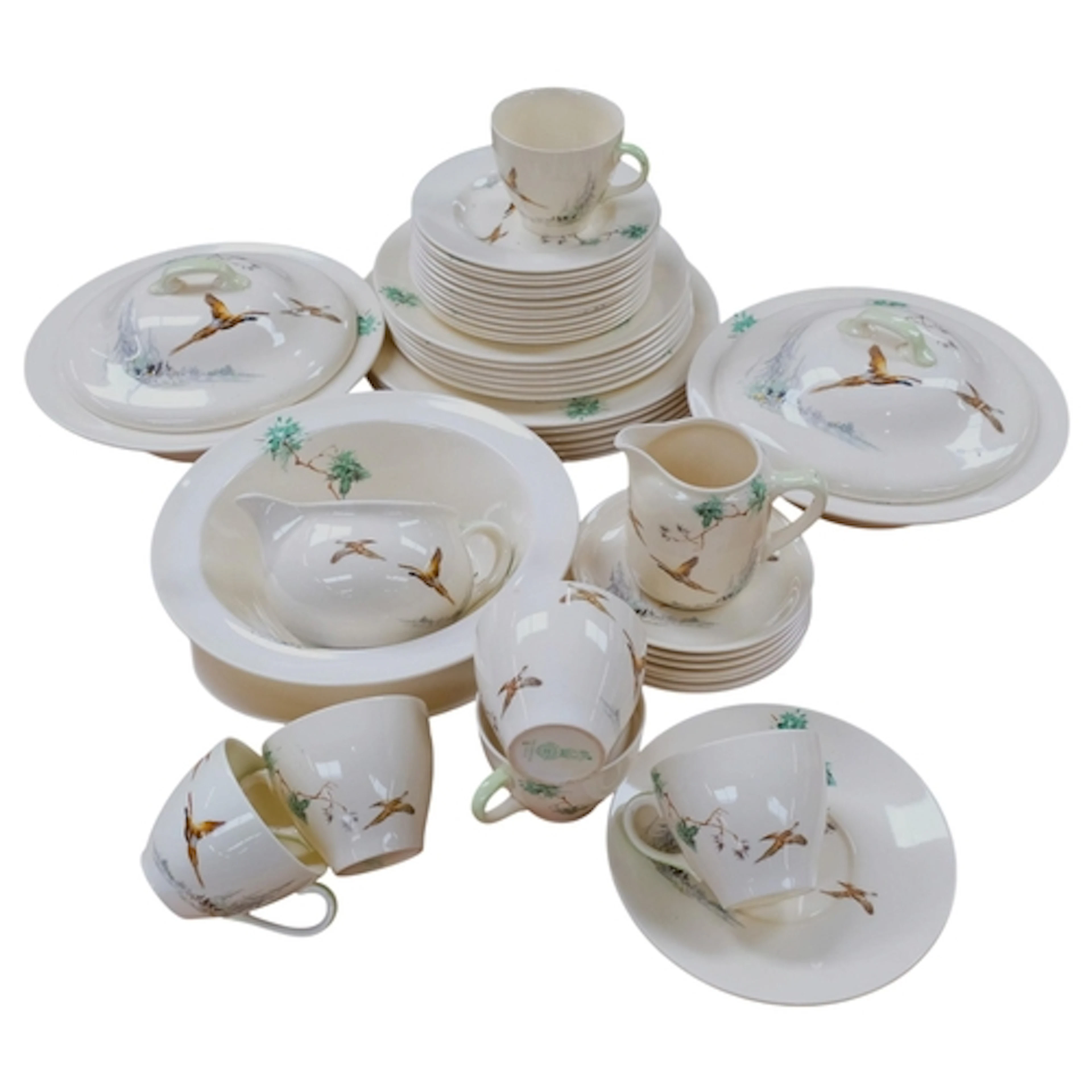 A collection of various Doulton Pheasant pattern tea and tab...