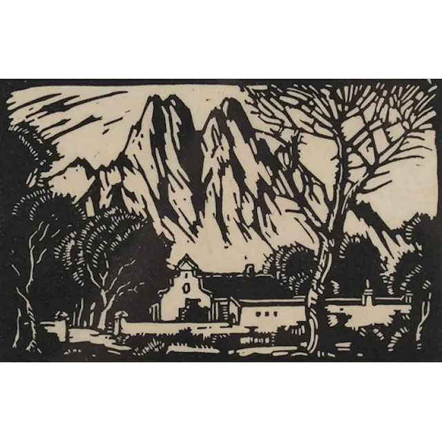 Manner of Jacob Hendrik Pierneef - Mountainous landscape, 20...