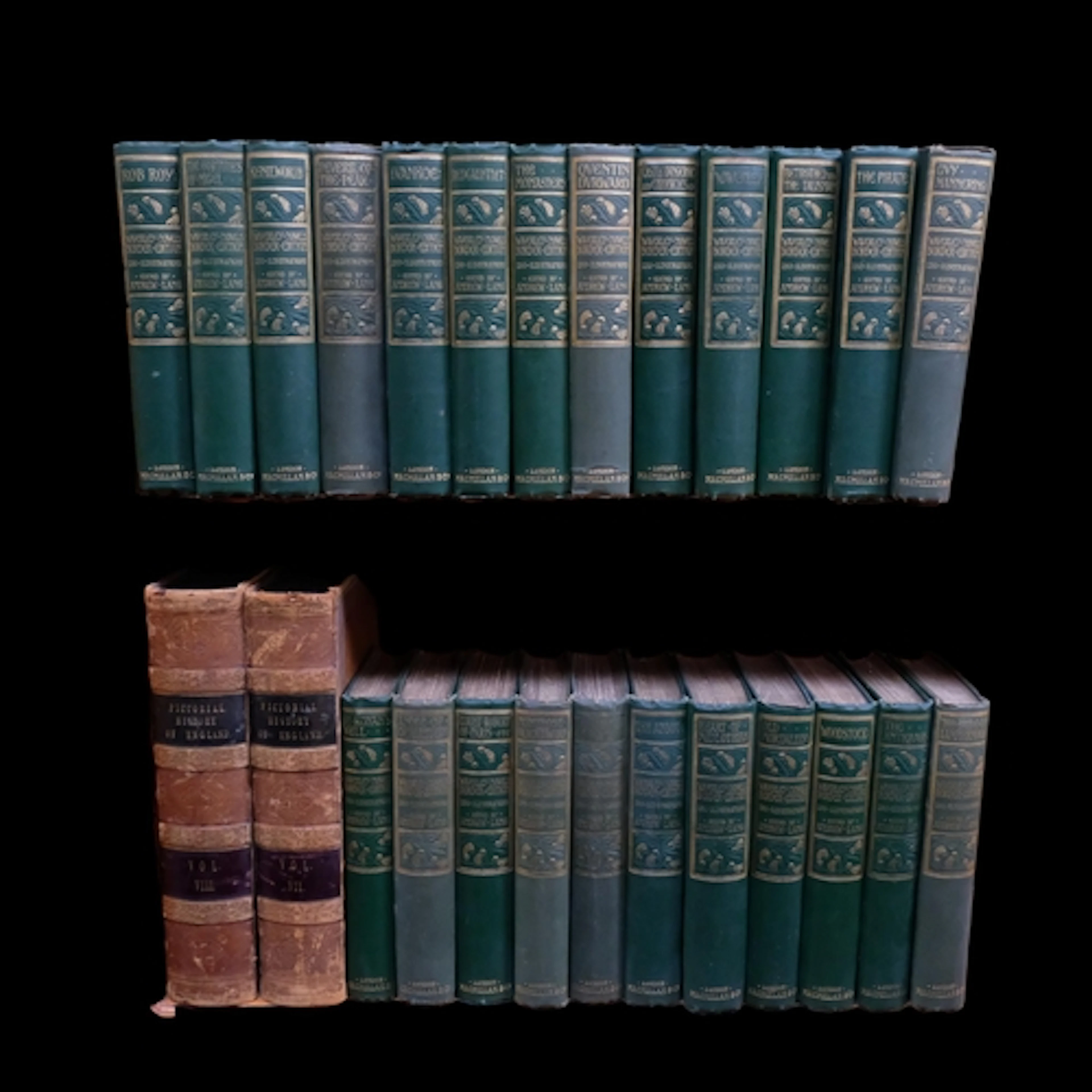 Two full leather bound volumes (7+8) of The Pictorial Histor...