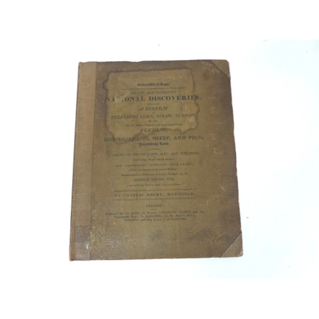 DRURY CHARLES of Mansfield. Recent & Importan...
