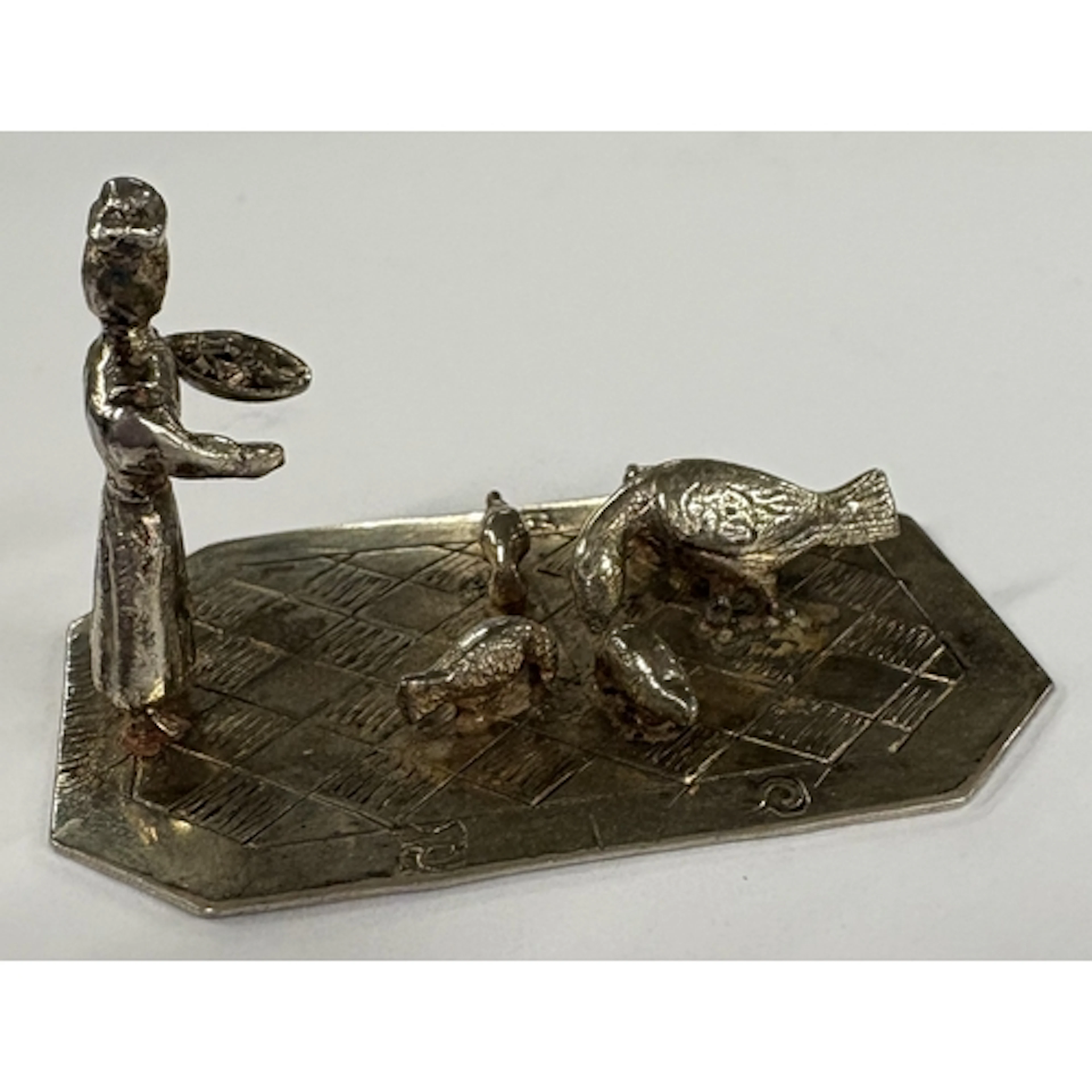 An Antique Dutch silver table toy. Approx. 29 grams. Est. £5...