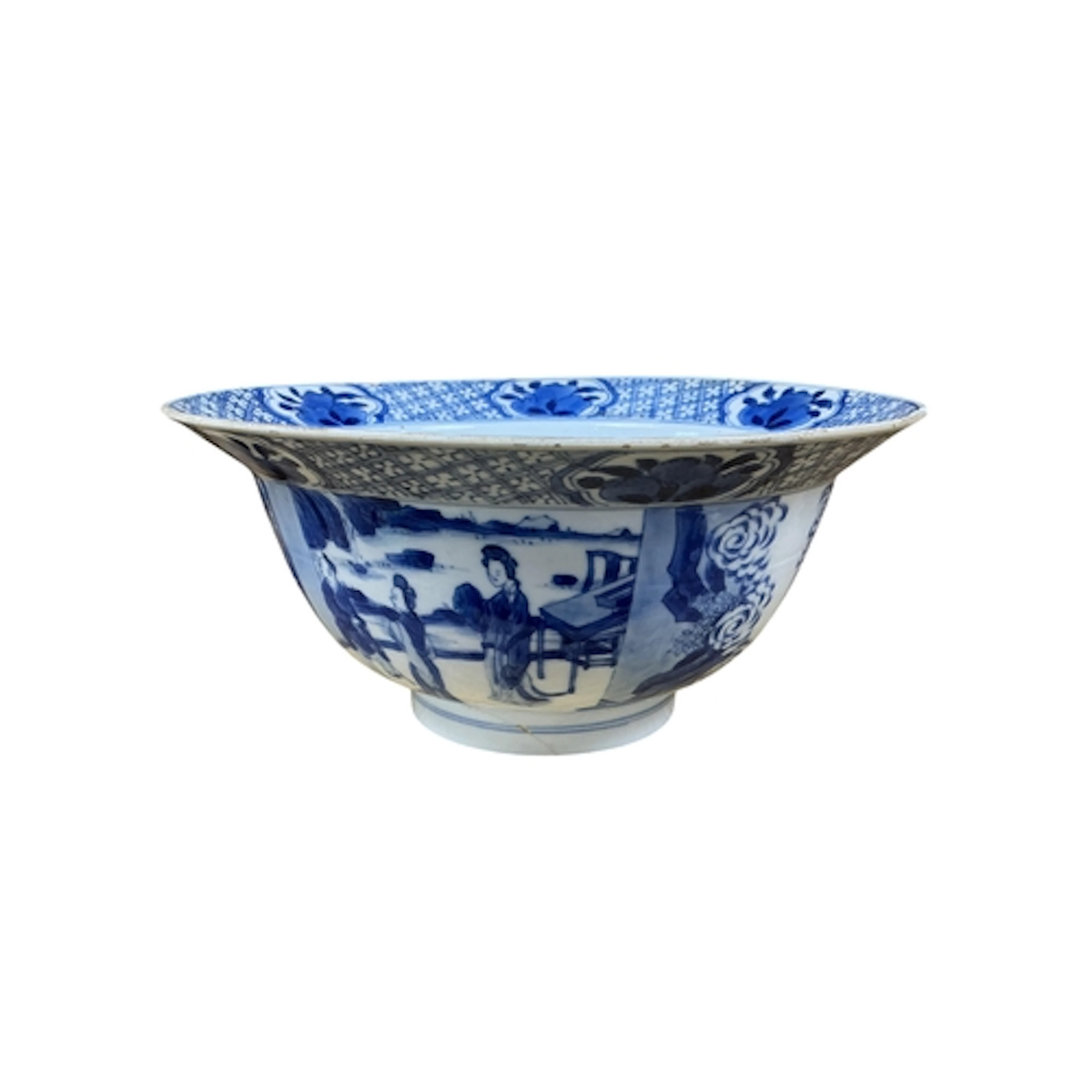A Chinese blue and white 'Romance of the Western Chamber' bo...