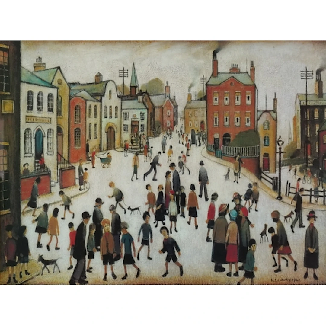 L S Lowry - 20th century print, mounted, framed and glazed, ...