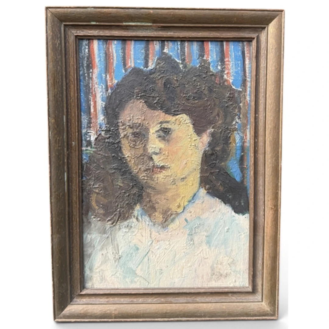 20TH CENTURY SCHOOL: A PORTRAIT OF A LADY Shoulder length. 3...