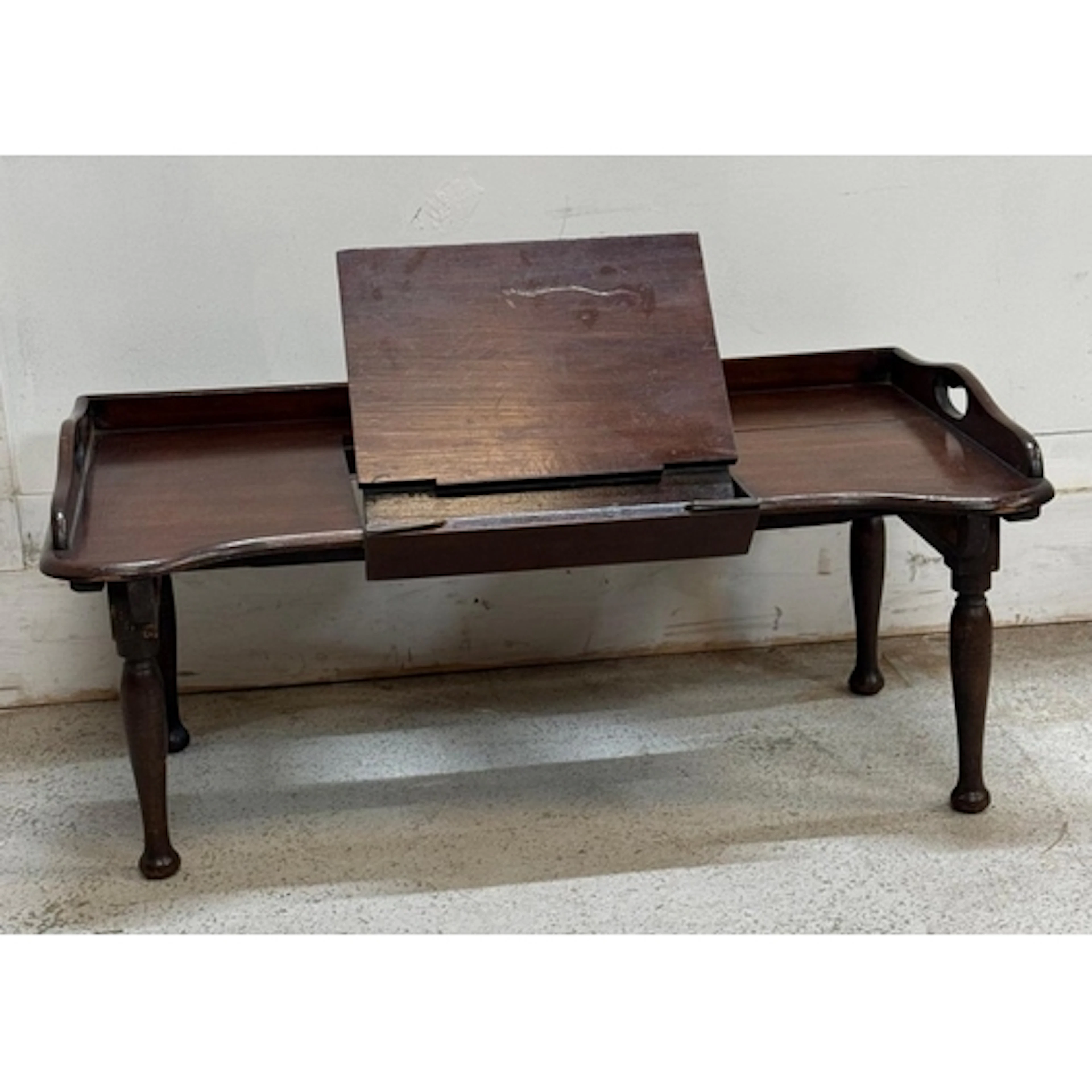 A mahogany tray bedroom reading stand
