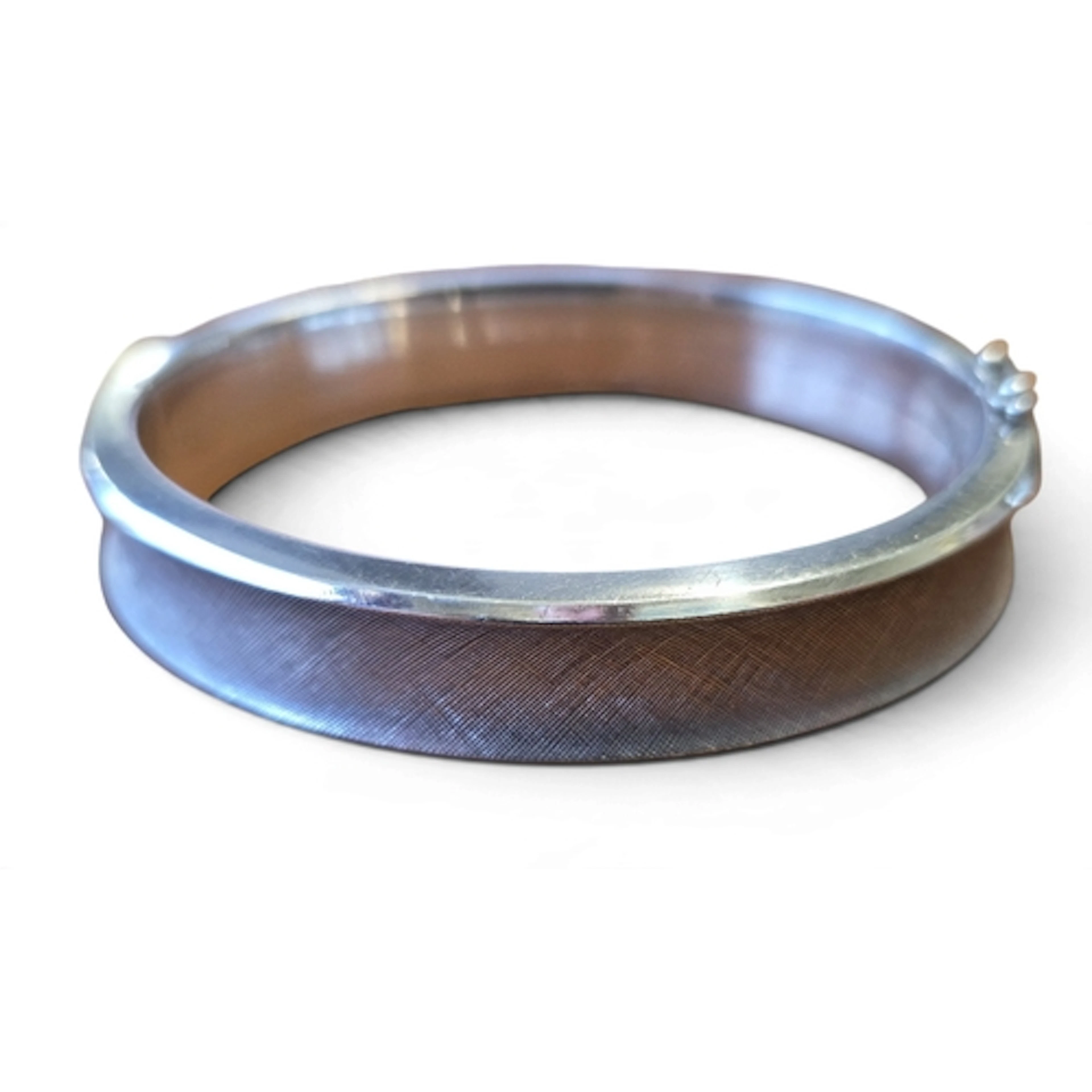 A vintage German Silver Bangle stamped Sterling Germany, wit...