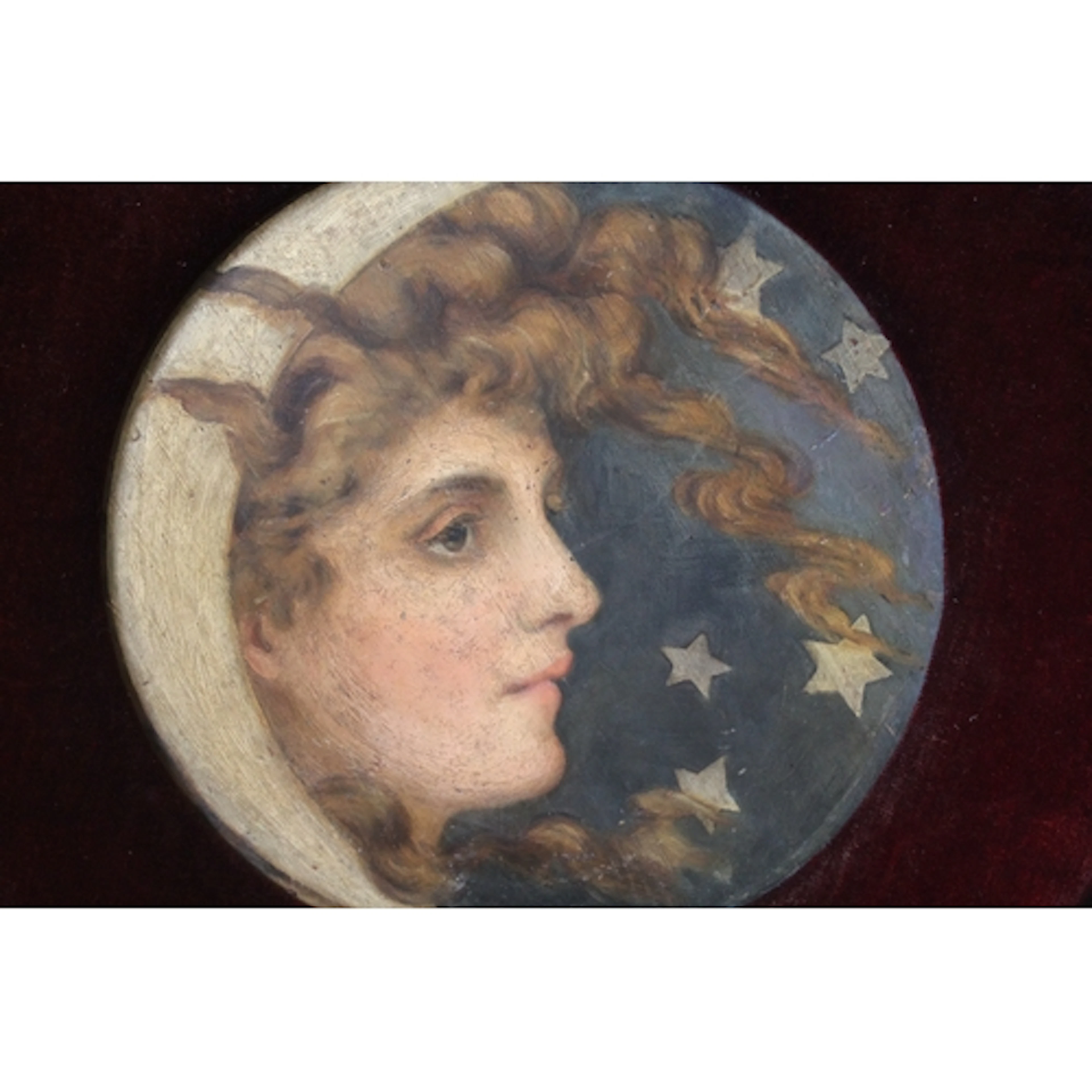 Late 19th Century Pre Raphaelite School, oil on panel, head ...