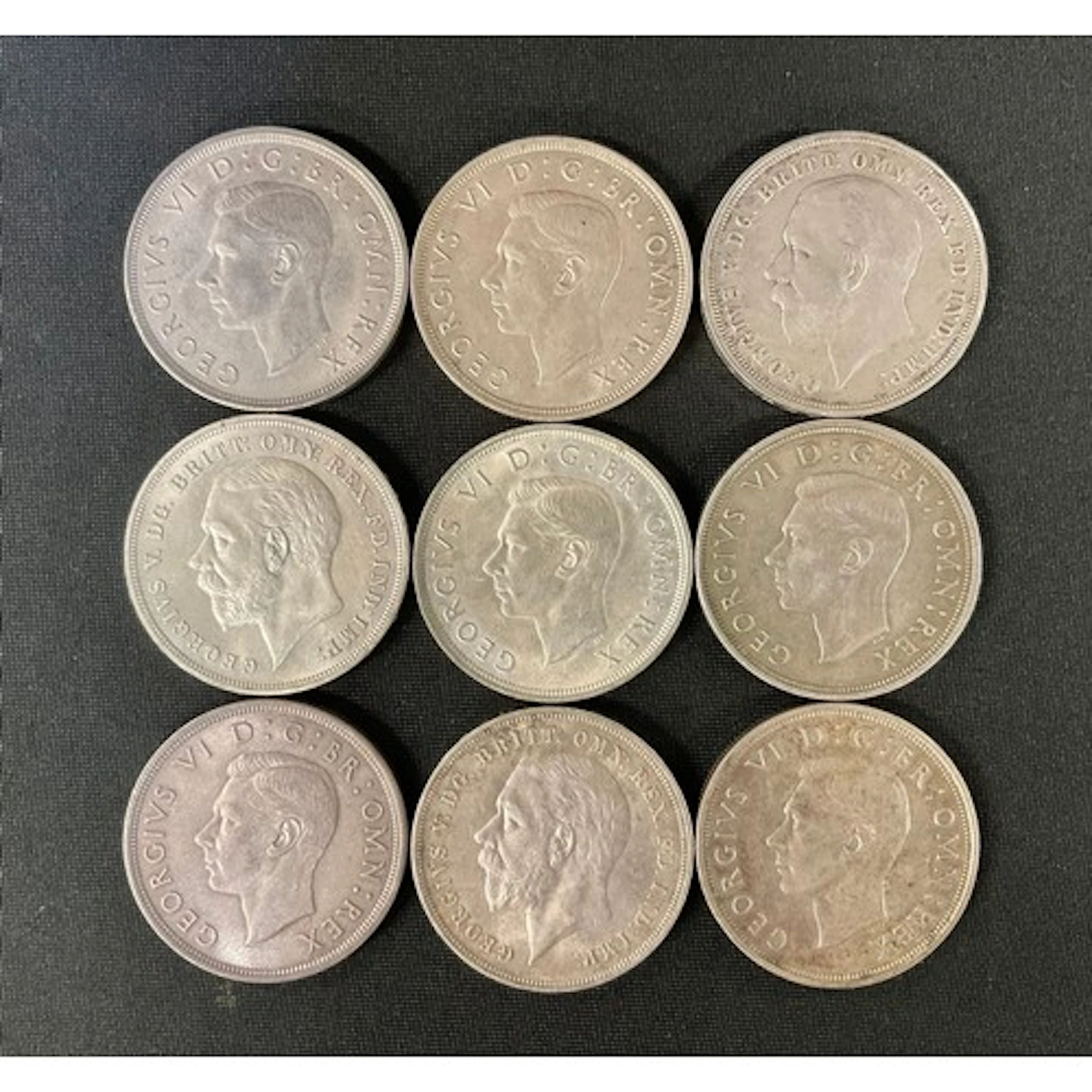 Numismatics - post 1920 - pre '47 silver coinage - crowns (2...