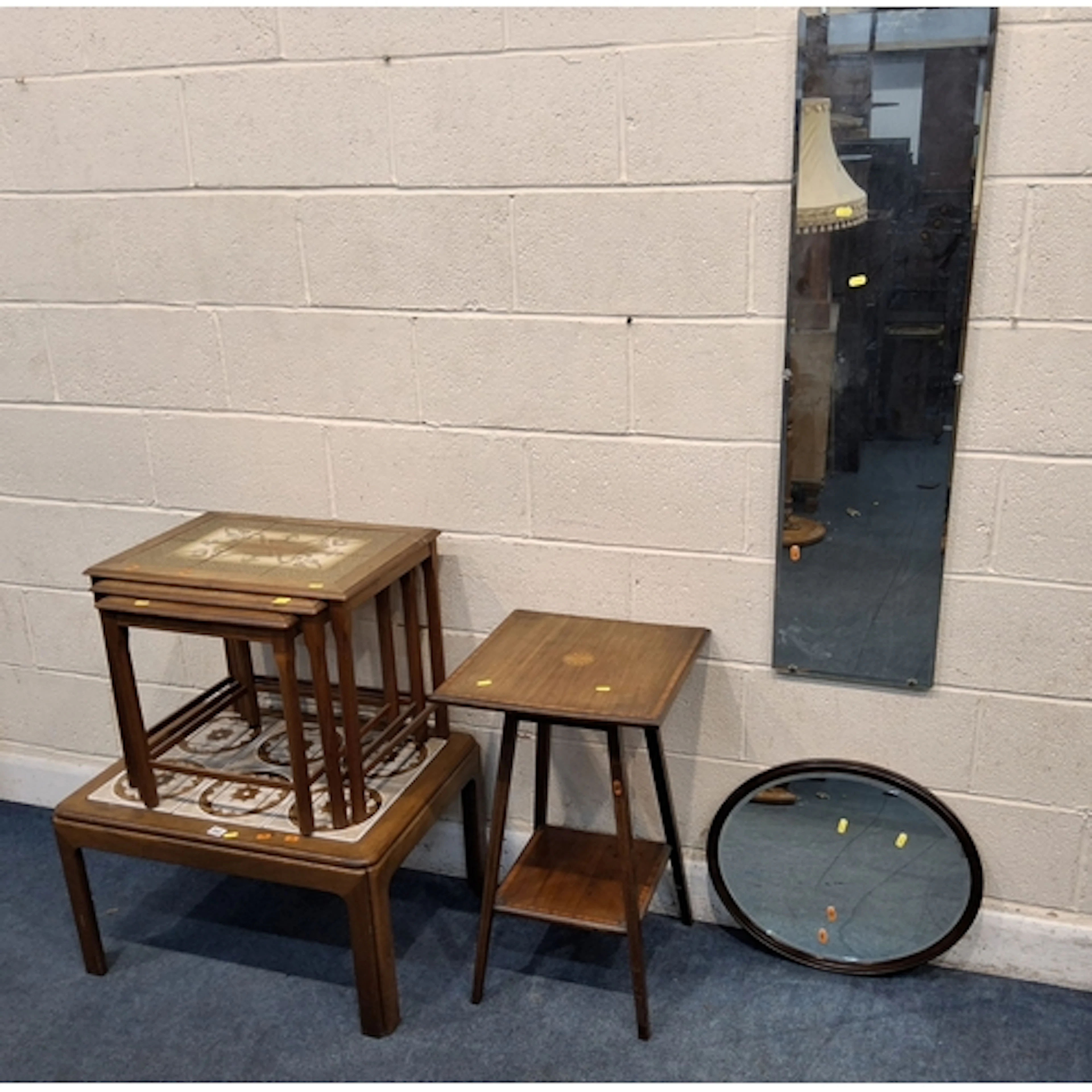 A SELECTION OF OCCASIONAL FURNITURE, to include a tile top c...