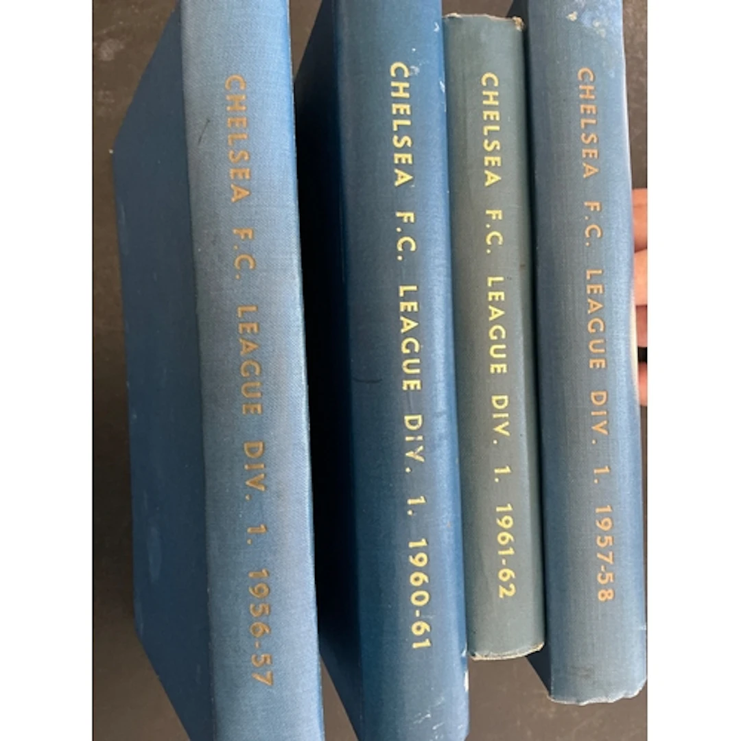 Chelsea Bound Volumes Of Football Programmes: 56/57 57/58 60...