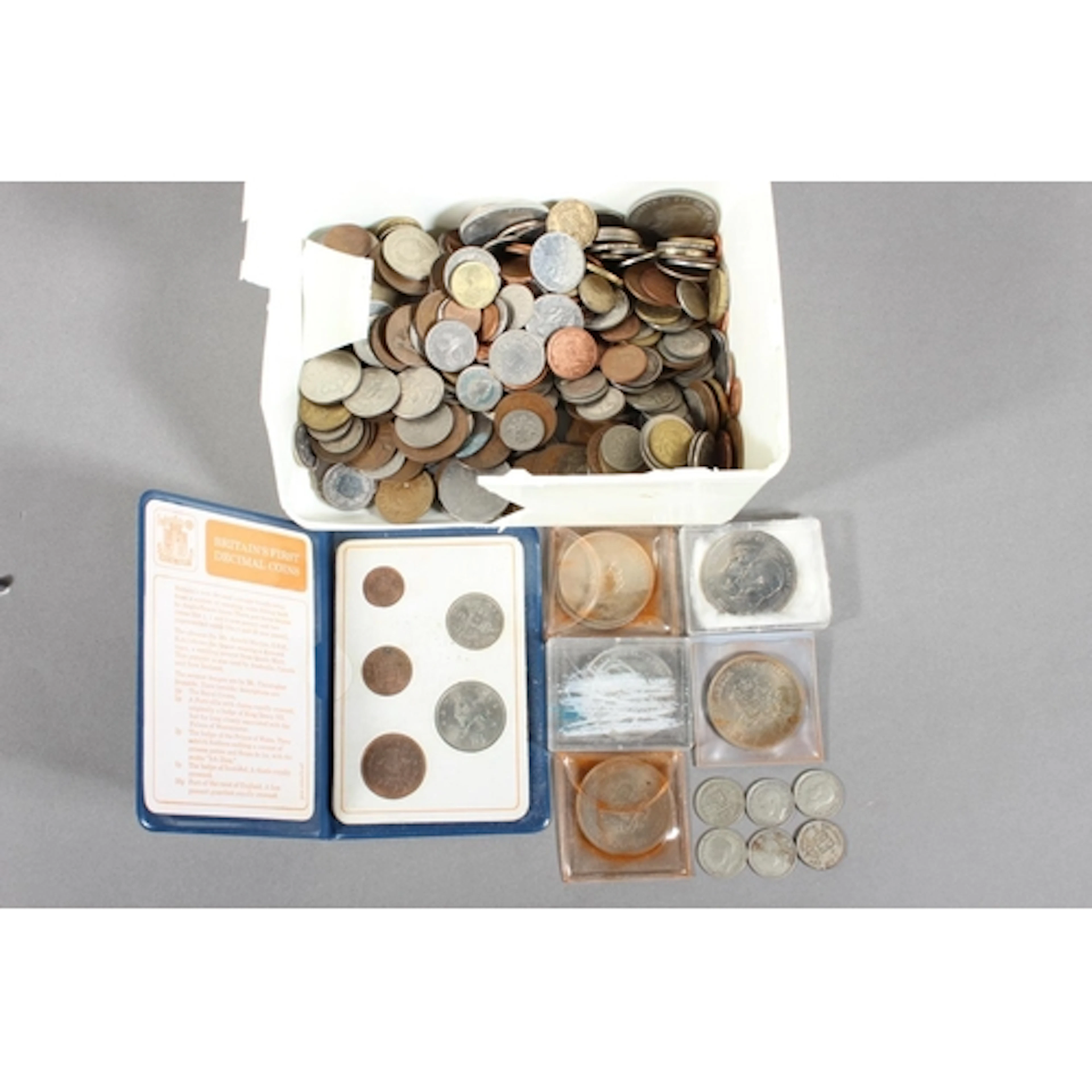 Coin collection to include UNITED KINGDOM 500 grade silver s...