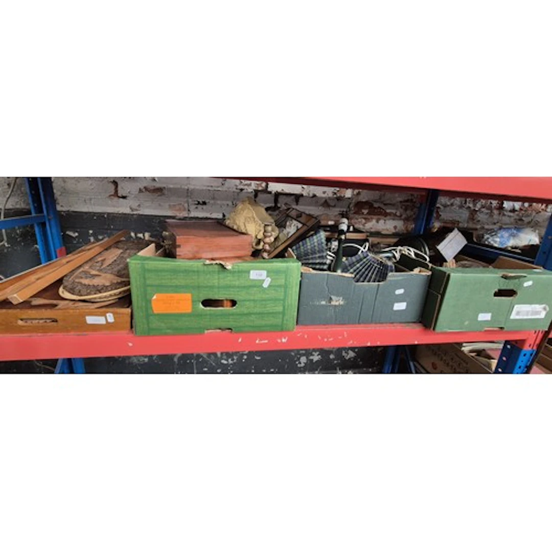 3 boxes and a wooden tray to include wooden jewellery box, t...