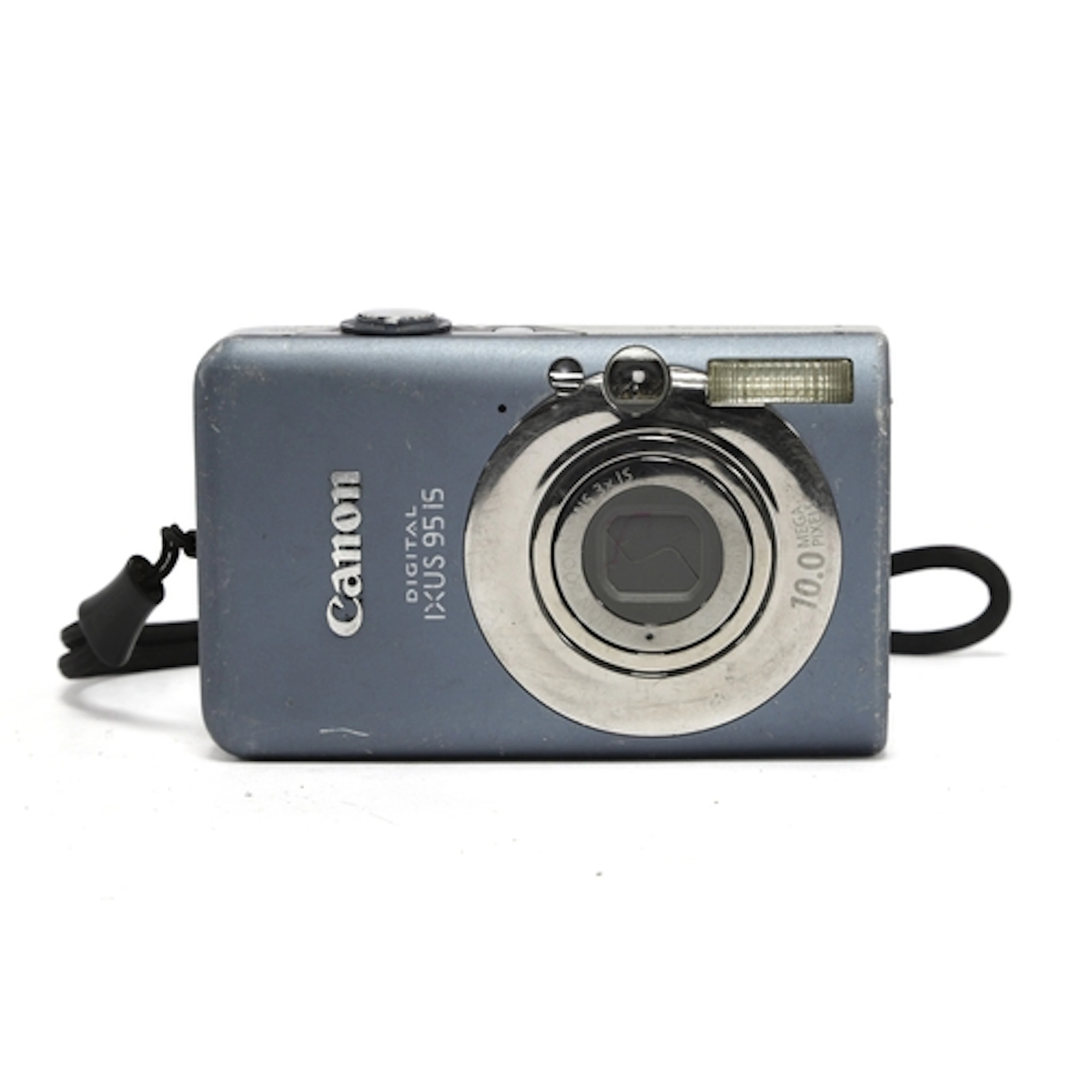 A Canon IXUS 95 IS Digital Compact Camera, blue, Untested.