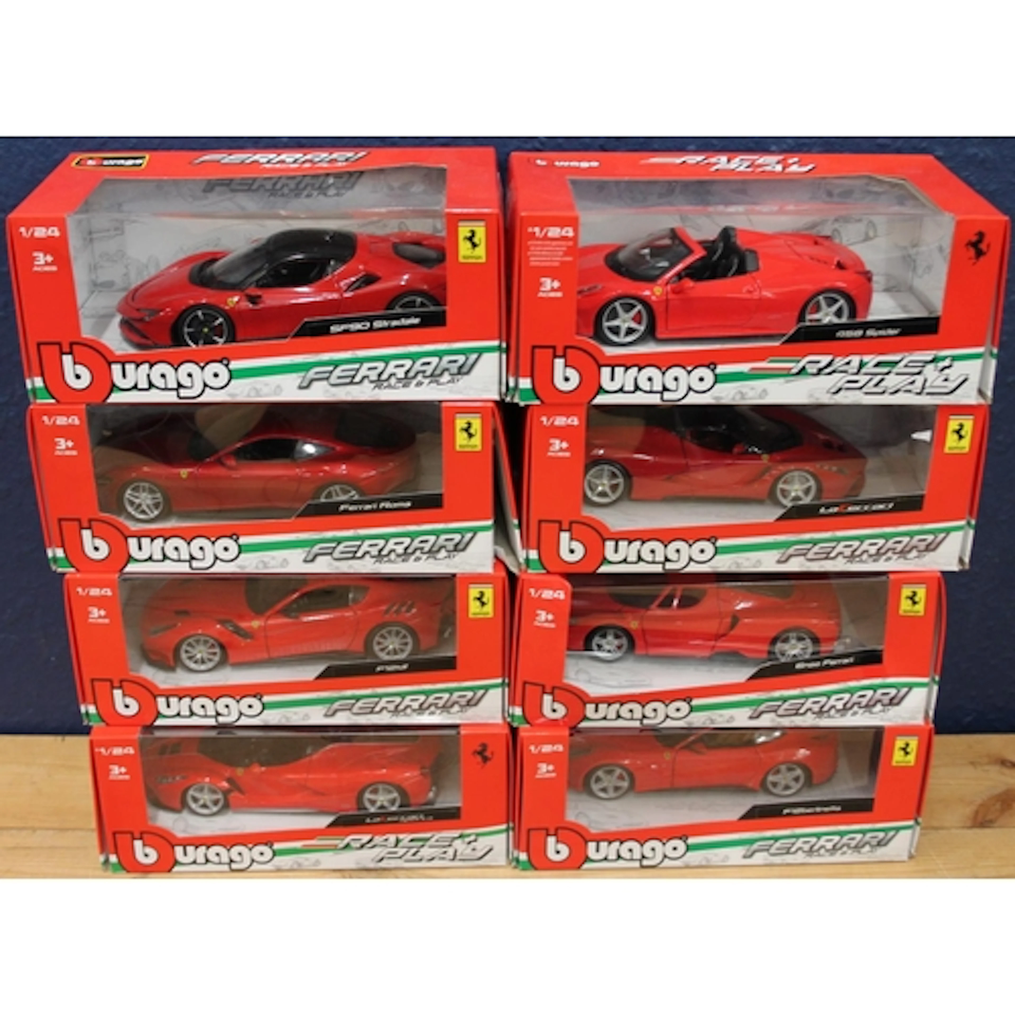 Burago 1:24 scale Ferrari model vehicles to include 458 Spid...