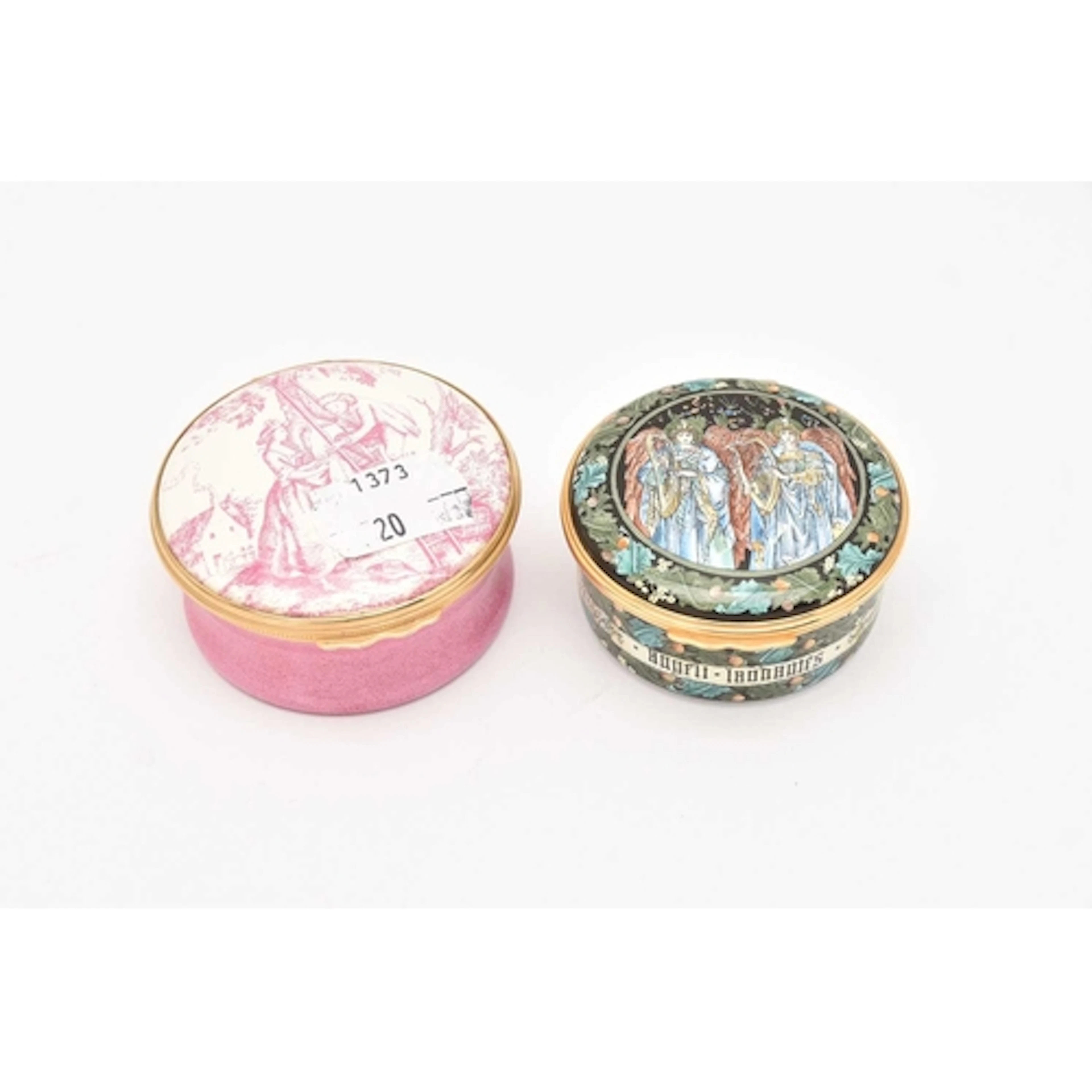 TWO 'HALCYON DAYS ENAMELS' TRINKET BOXES general light wear...