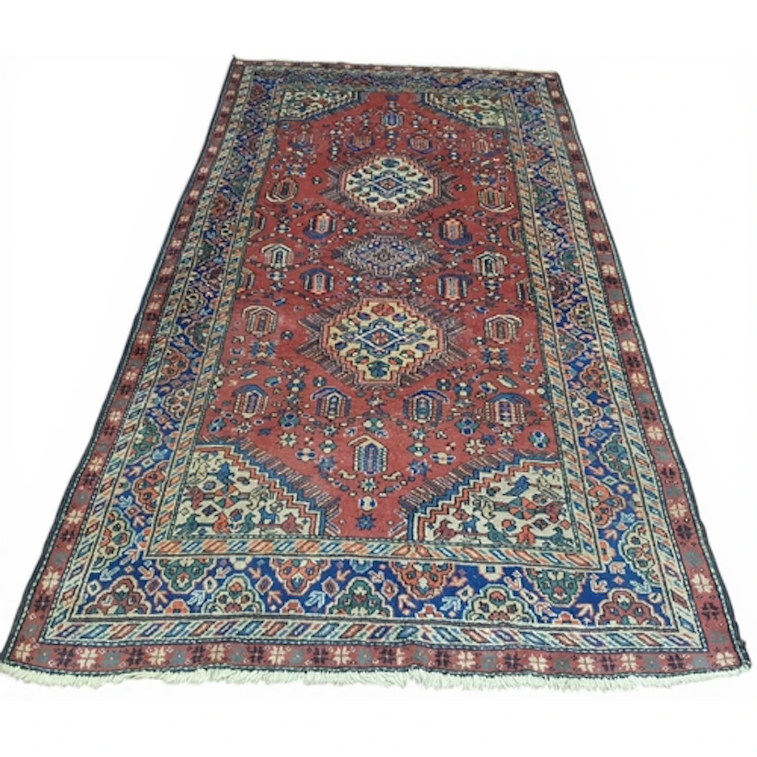 A Terracotta ground hand woven 100% wall pile Persian Ardabi...
